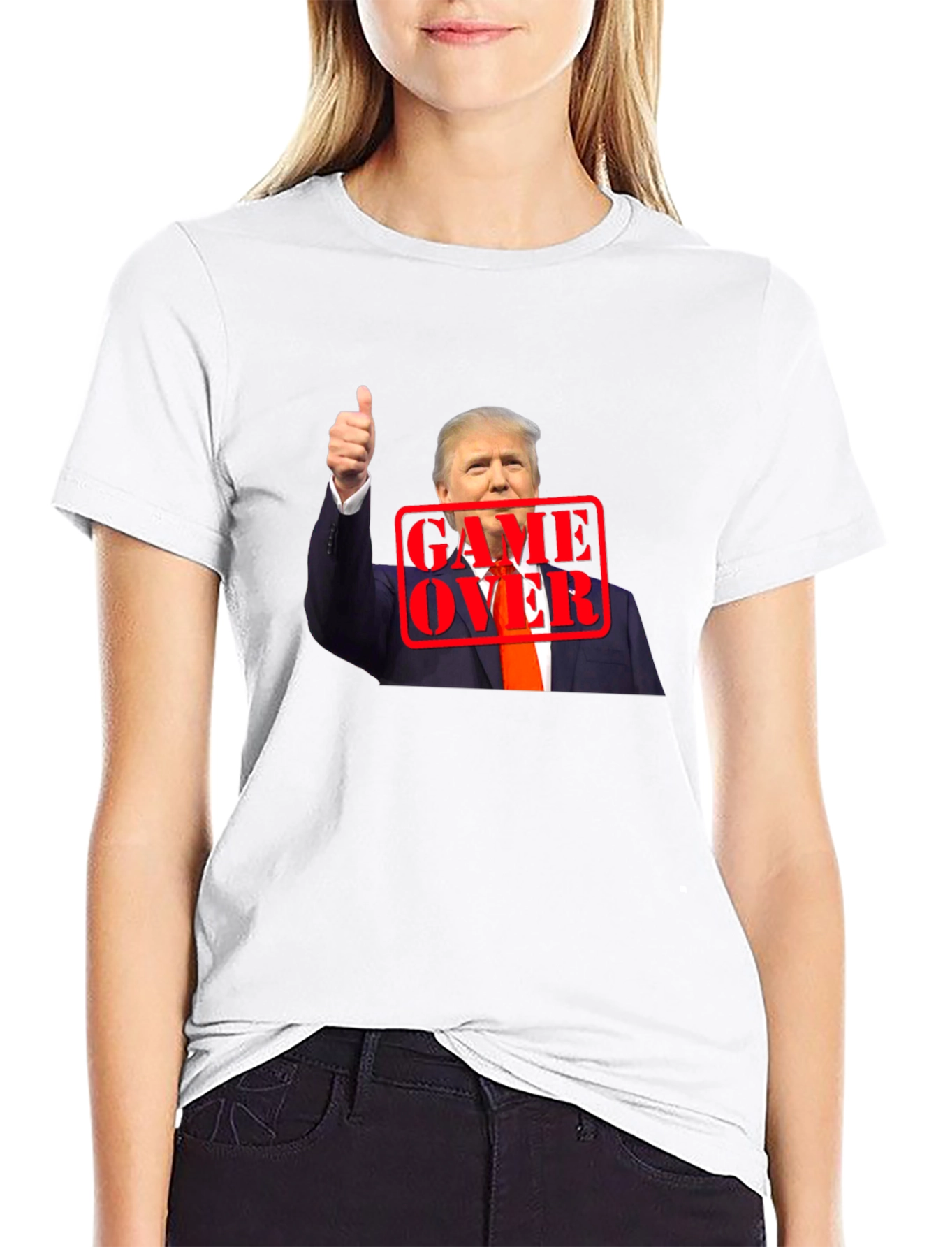Black Trump Game Over Graphic Tee view 9