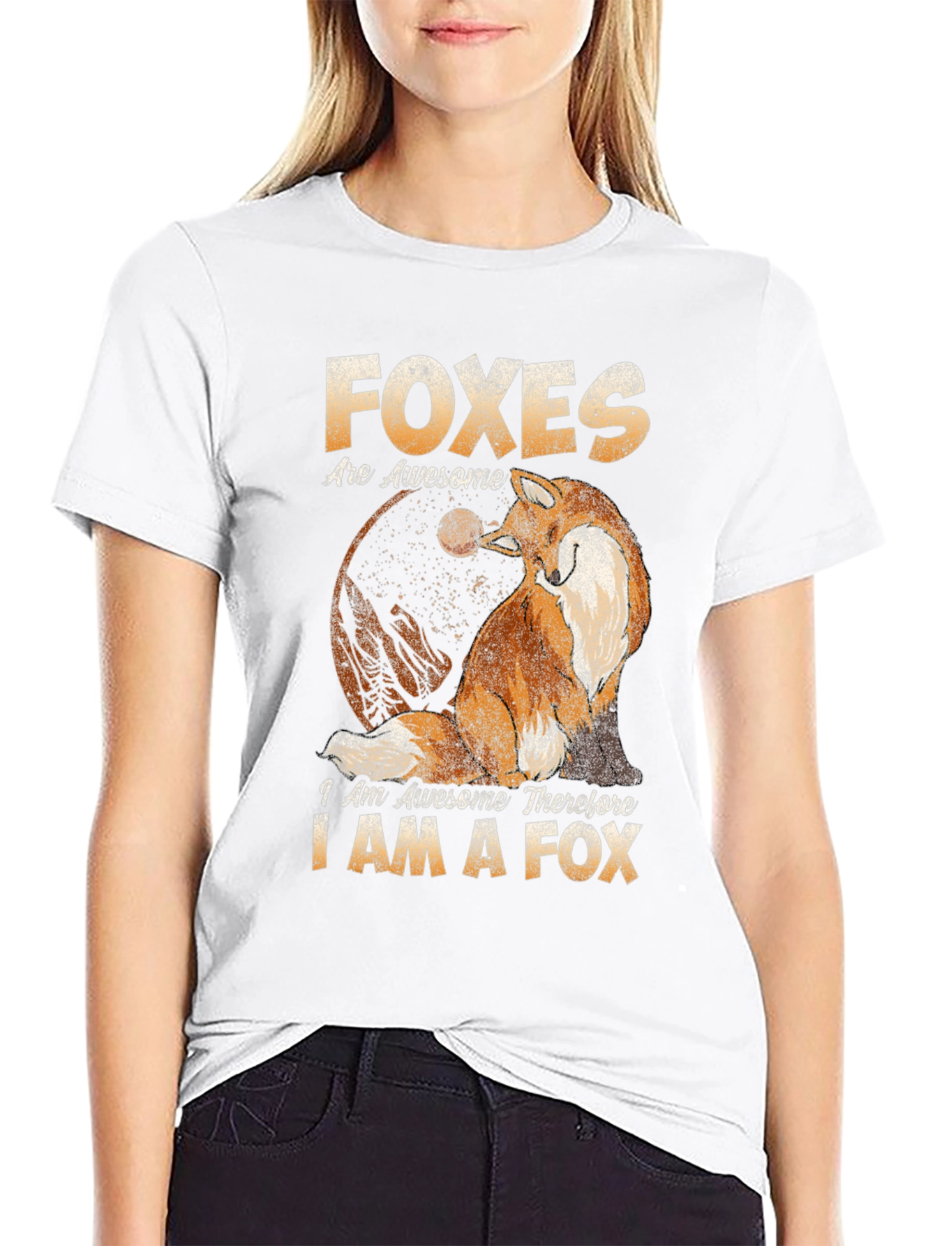 Black Foxes Are Awesome T-Shirt view 9
