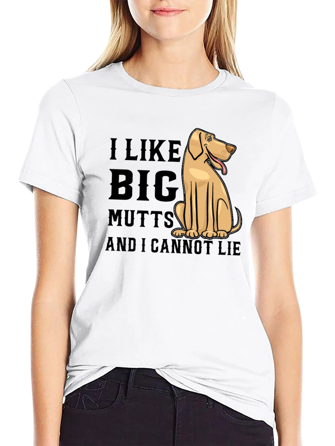 Black I Like Big Mutts Funny Dog T-Shirt view 9