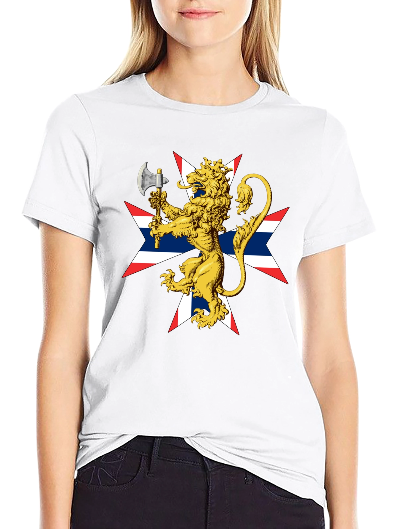 Black Lion Rampant Axe Black T-Shirt view 9