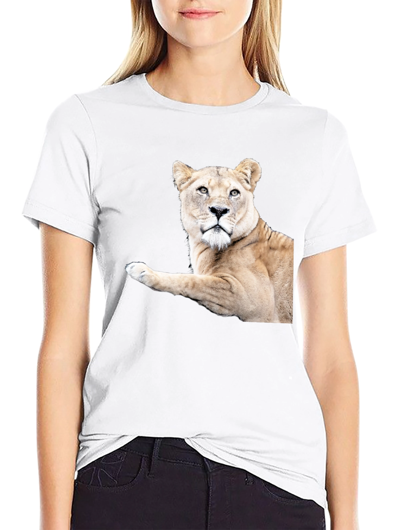 Black Lioness Graphic Tee - Black Unisex T-Shirt view 9