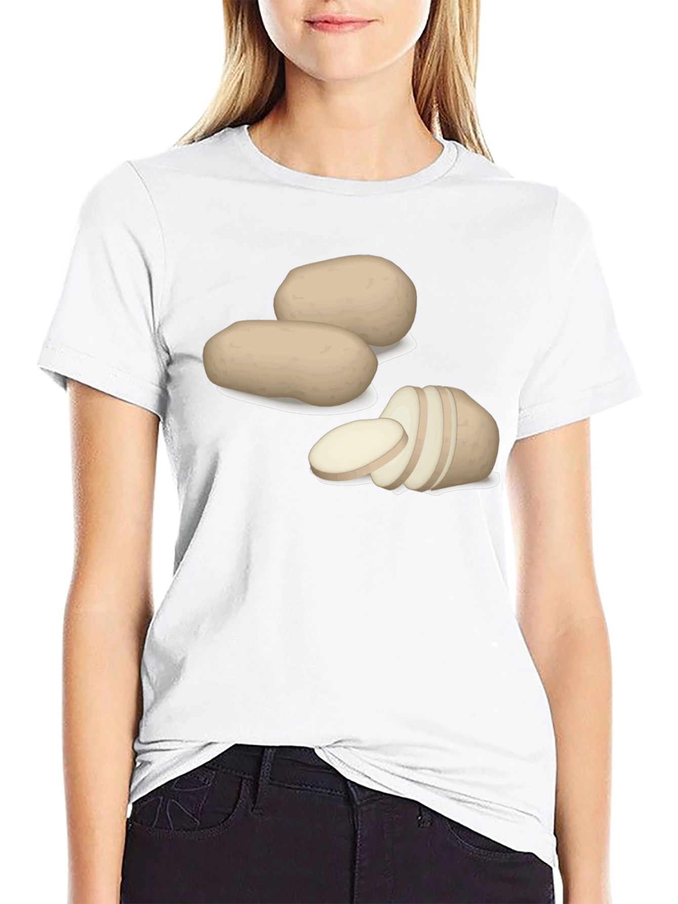 Black Potato Graphic Tee - Funny Foodie Shirt view 9