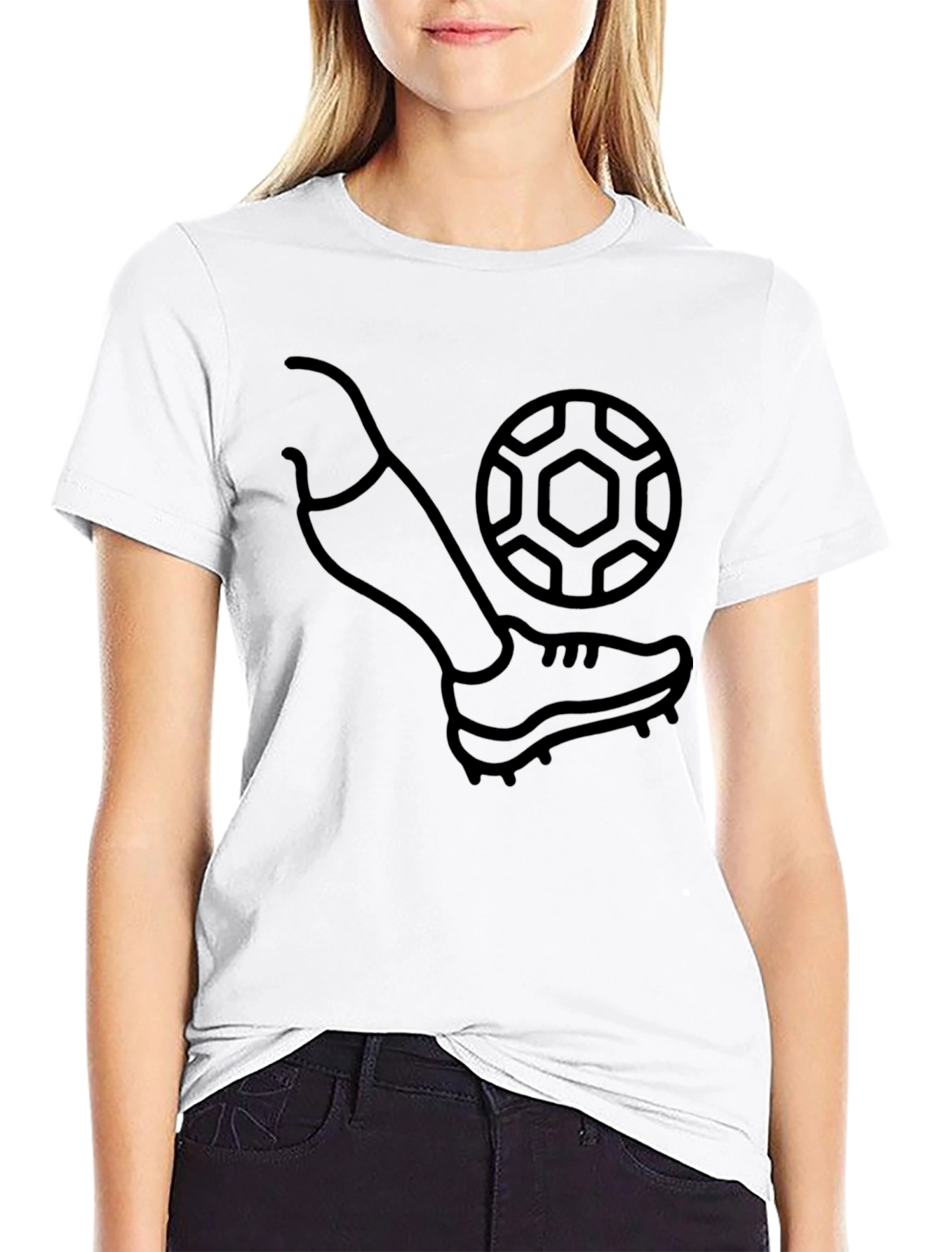 Black Soccer Kick Graphic T-Shirt - Black view 9