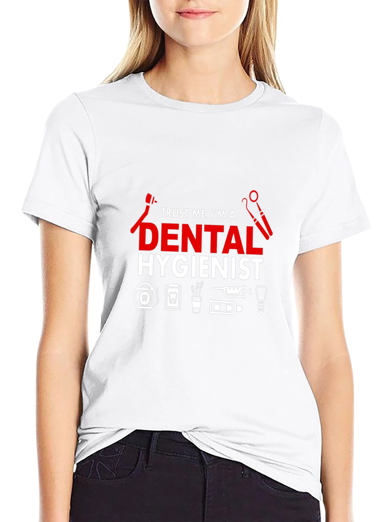 Black Dental Hygienist T-Shirt view 9