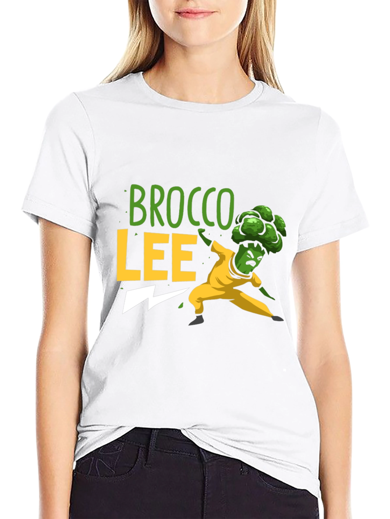 Black Brocco Lee Black T-Shirt - Funny Martial Arts Tee view 9
