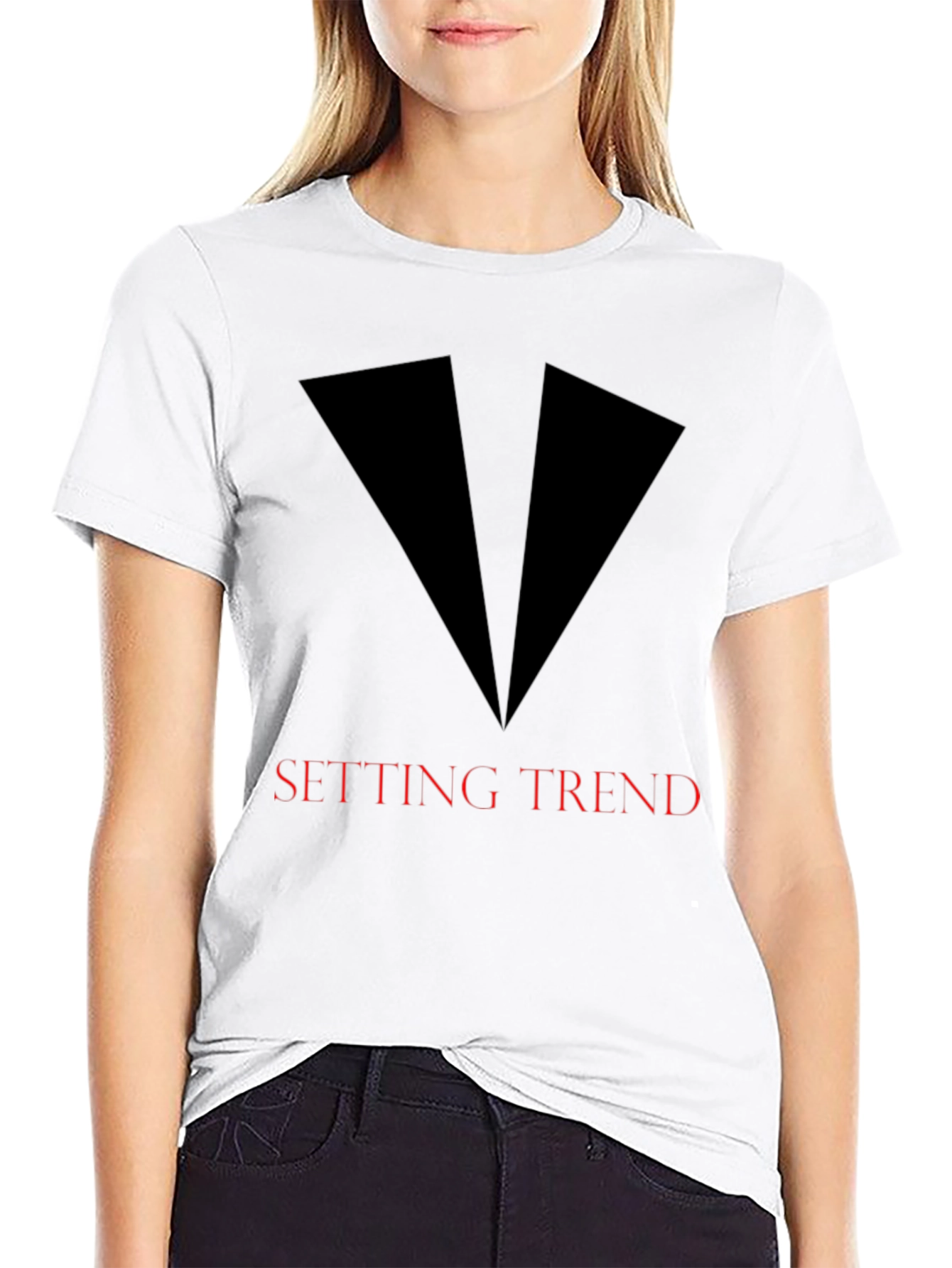Black Setting Trend Graphic Tee - Sleek Black Design view 9