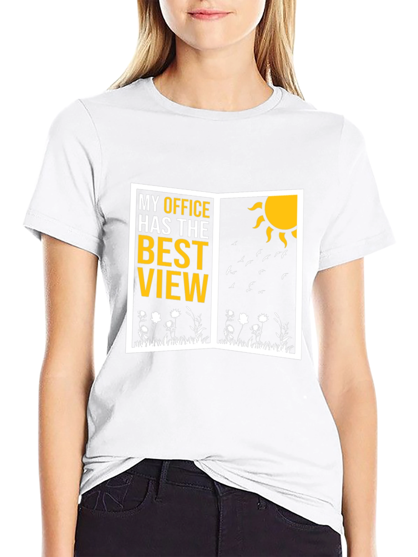 Black Best View Office Graphic T-Shirt - Nature Lover Tee view 9