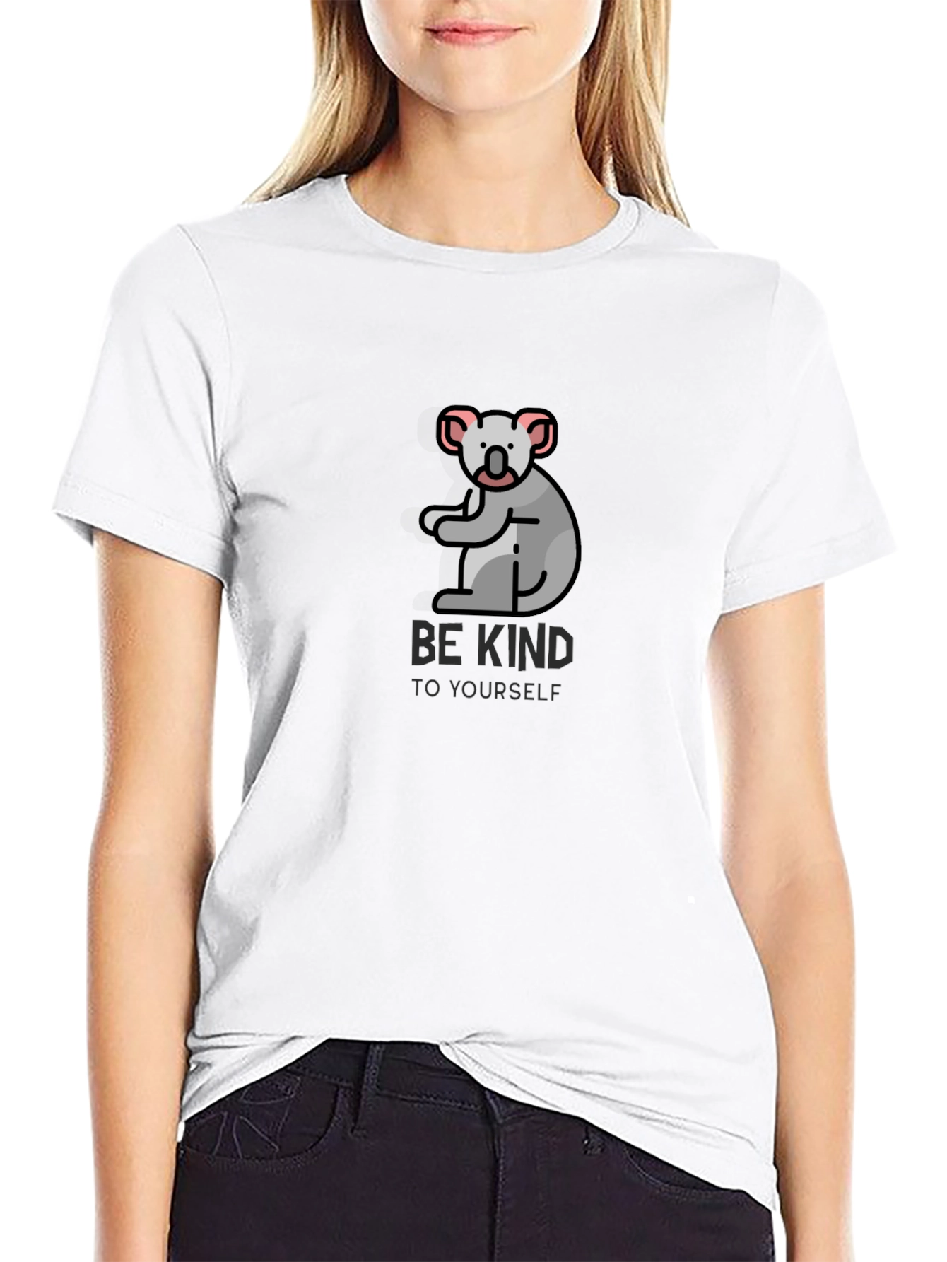 Black Be Kind Koala Black T-Shirt view 9