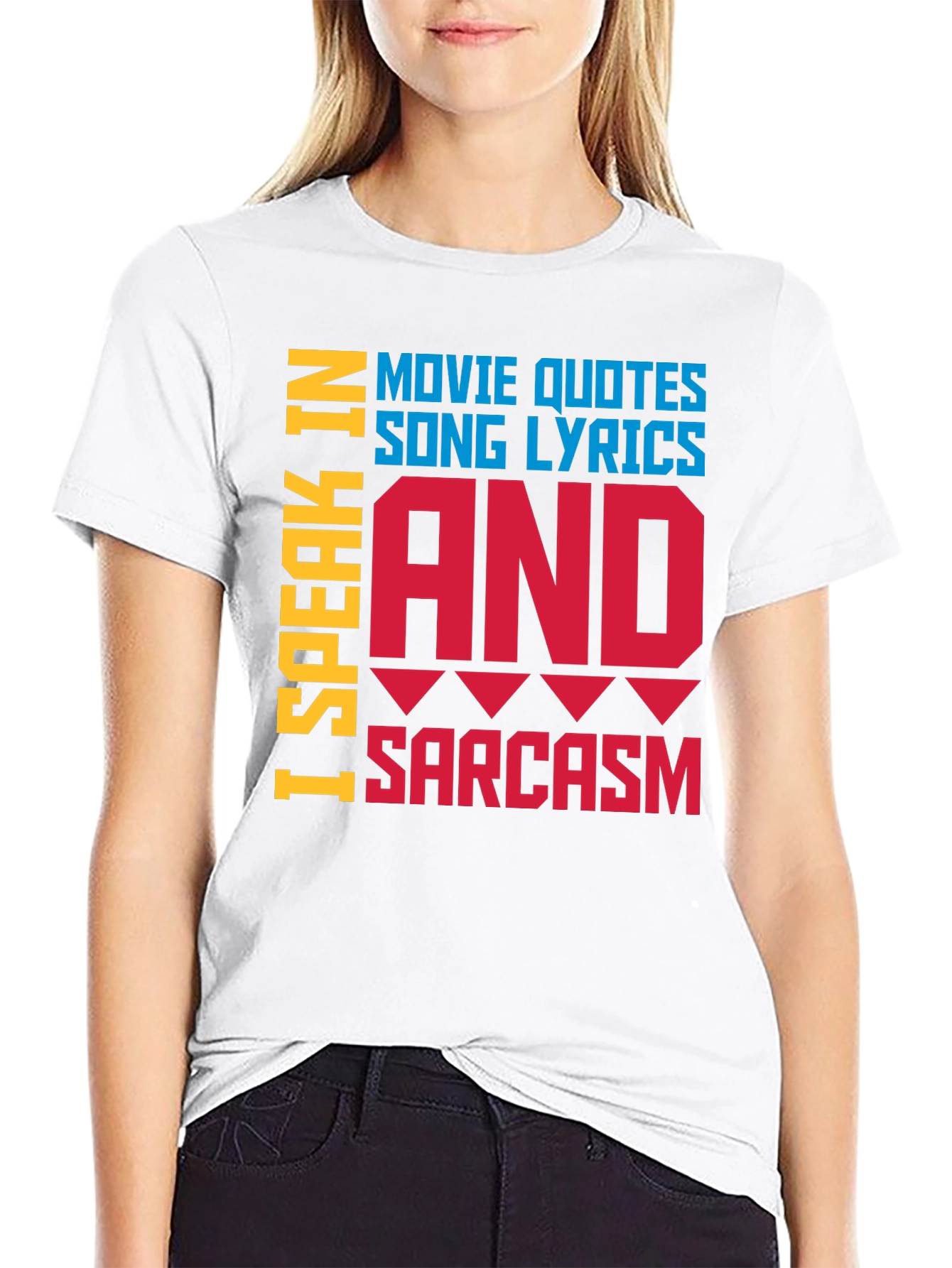 Black Speak In Movie Quotes, Song Lyrics & Sarcasm T-Shirt view 9