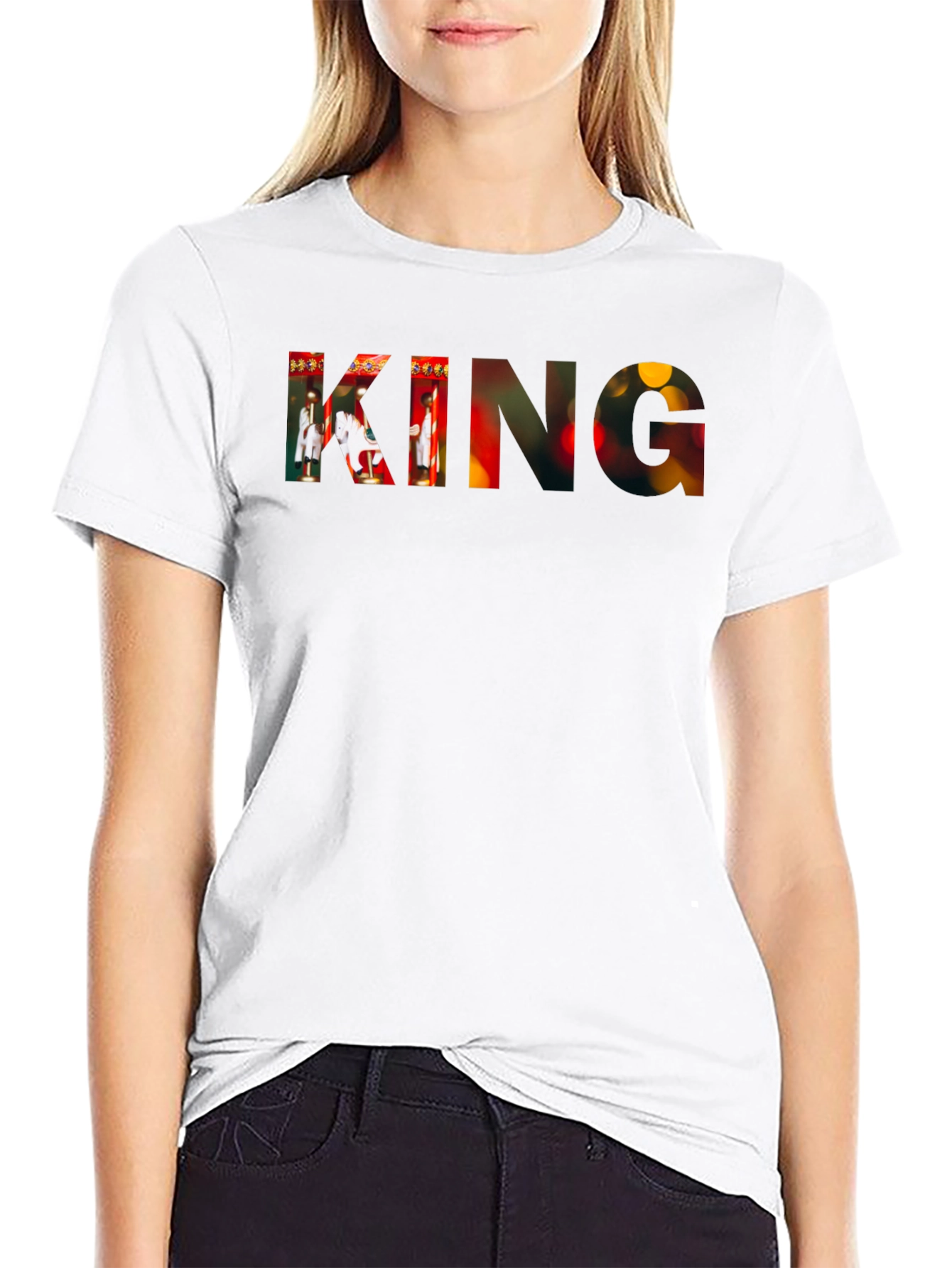 Black King Graphic Print Black T-Shirt view 9