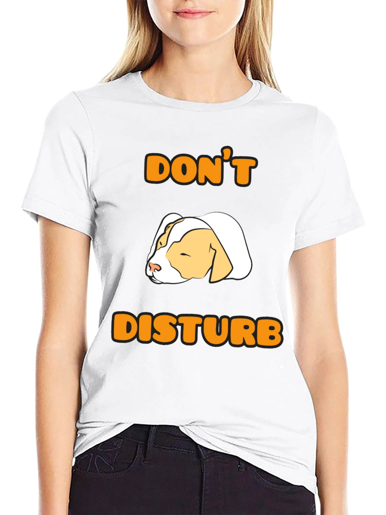 Black Don't Disturb Sleeping Dog T-Shirt - Funny Pet Lover Tee view 9