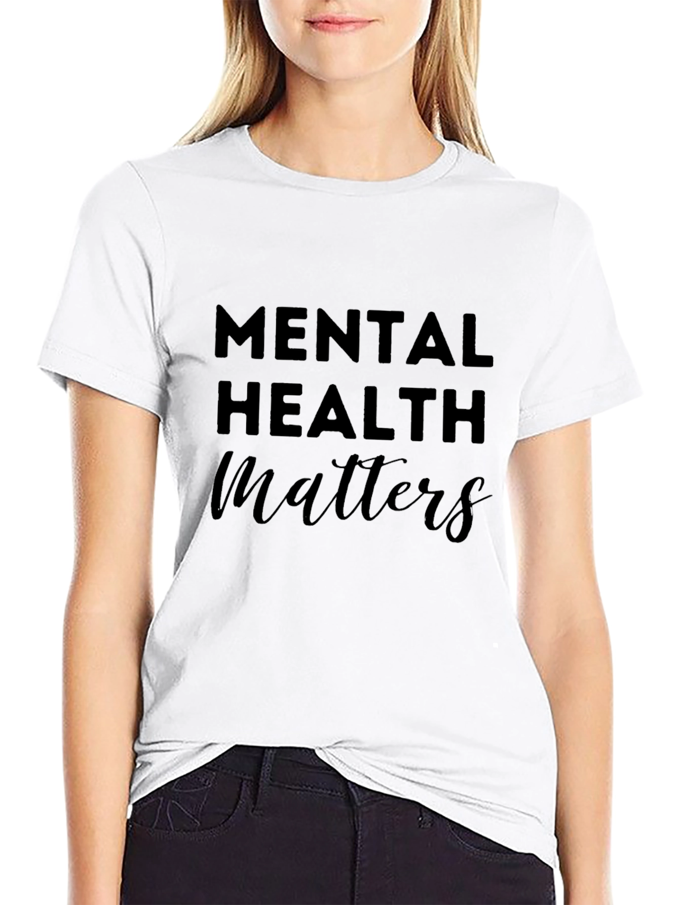 Black Mental Health Matters Black Tee view 9