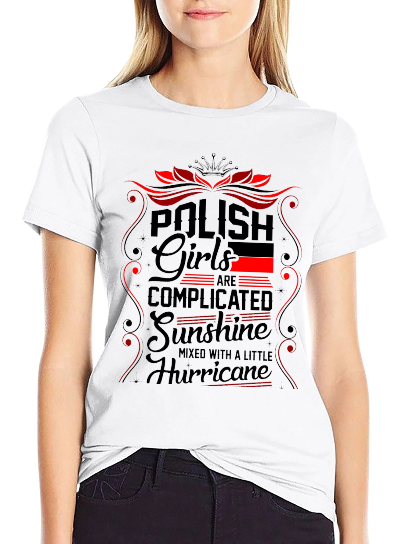 Black Polish Girls Sunshine Hurricane T-Shirt view 9