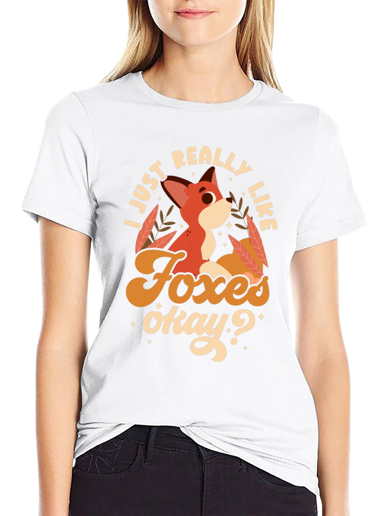 Black Fox Lover's Tee: I Just Really Like Foxes Okay? view 9