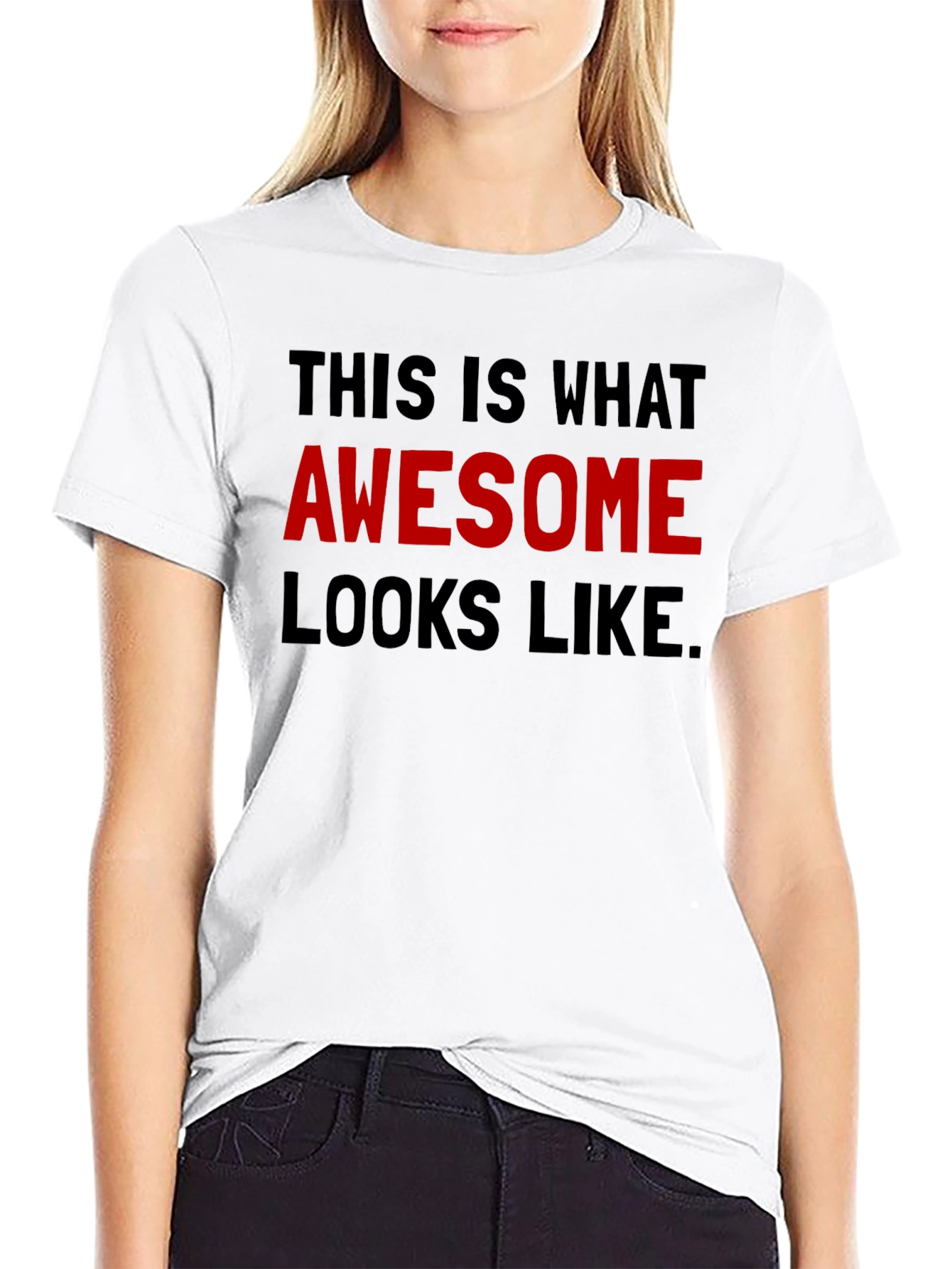 Black Awesome Looks Like T-Shirt - Funny Graphic Tee view 9