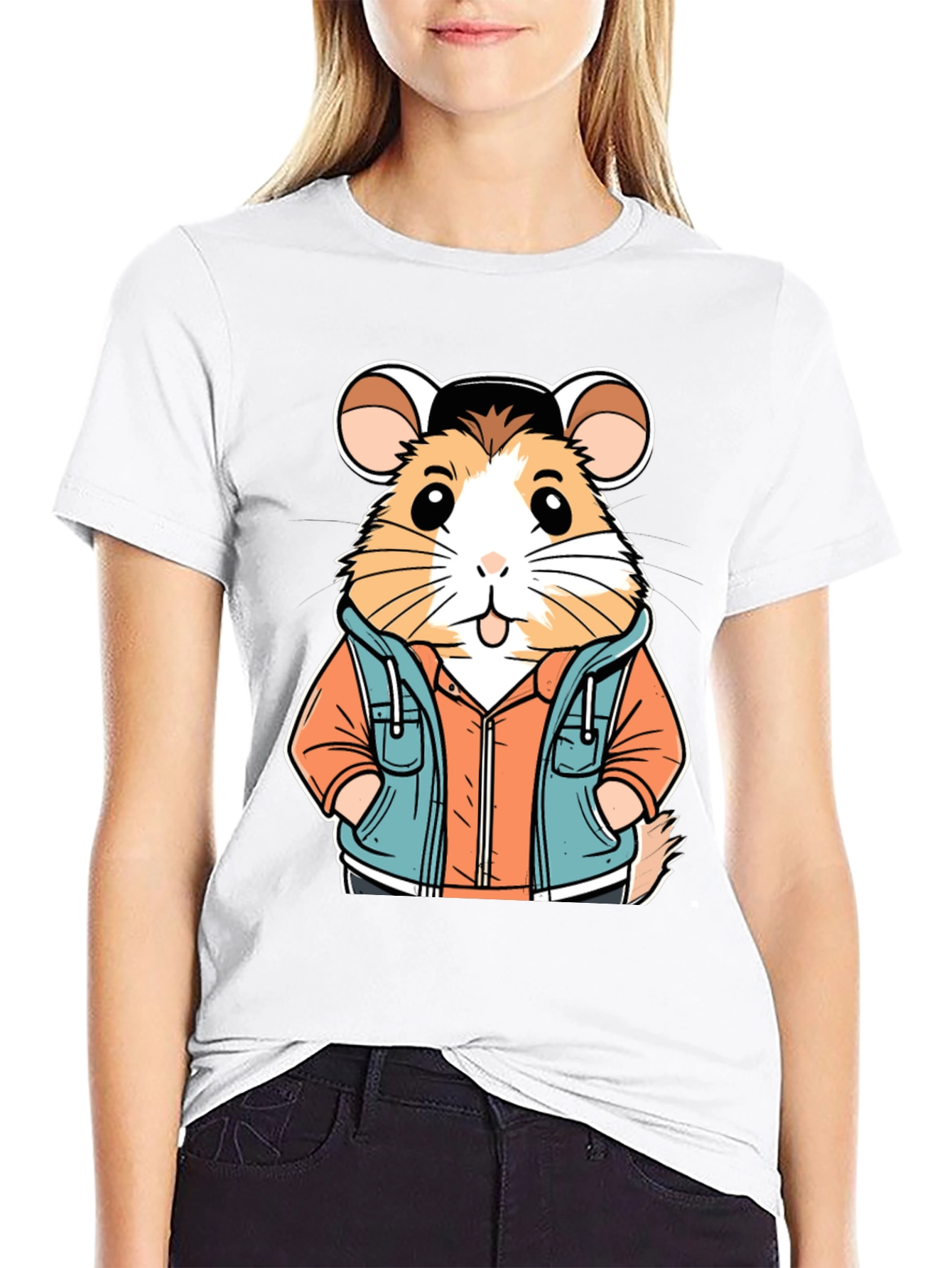 Hamster in Hoodie T-Shirt: Cool Cartoon Design - 9