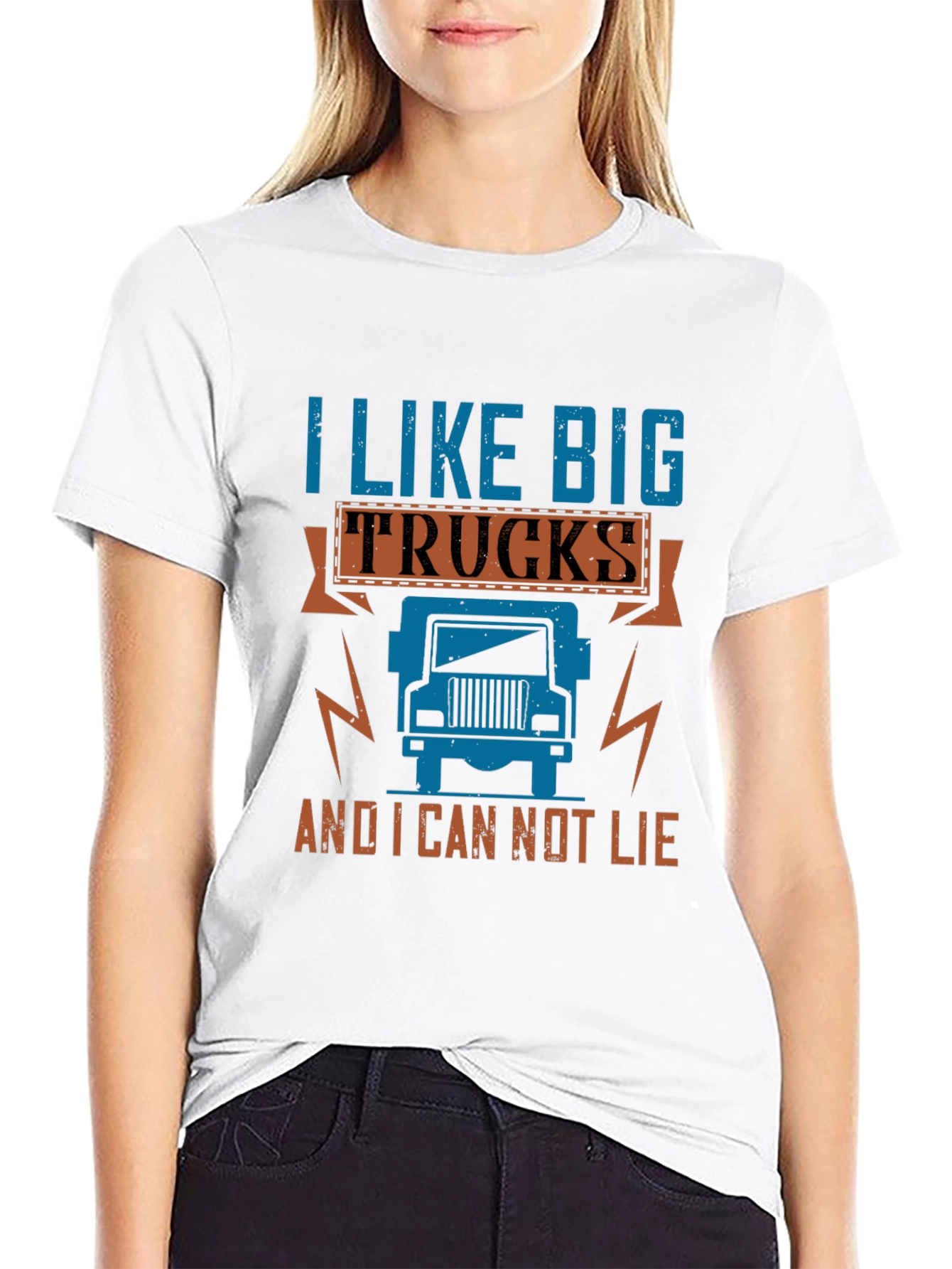 Black I Like Big Trucks T-Shirt - Novelty Graphic Tee view 9