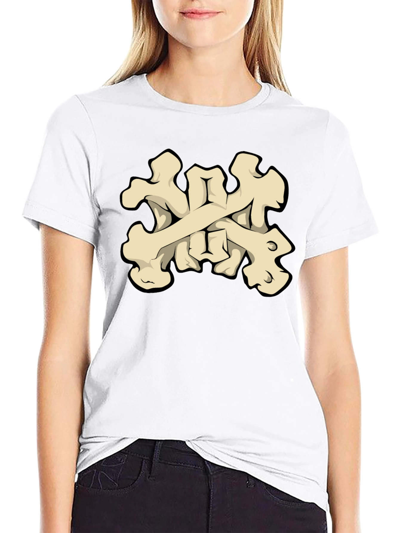 Bone Crossbones Graphic Tee - Black T-Shirt - 9