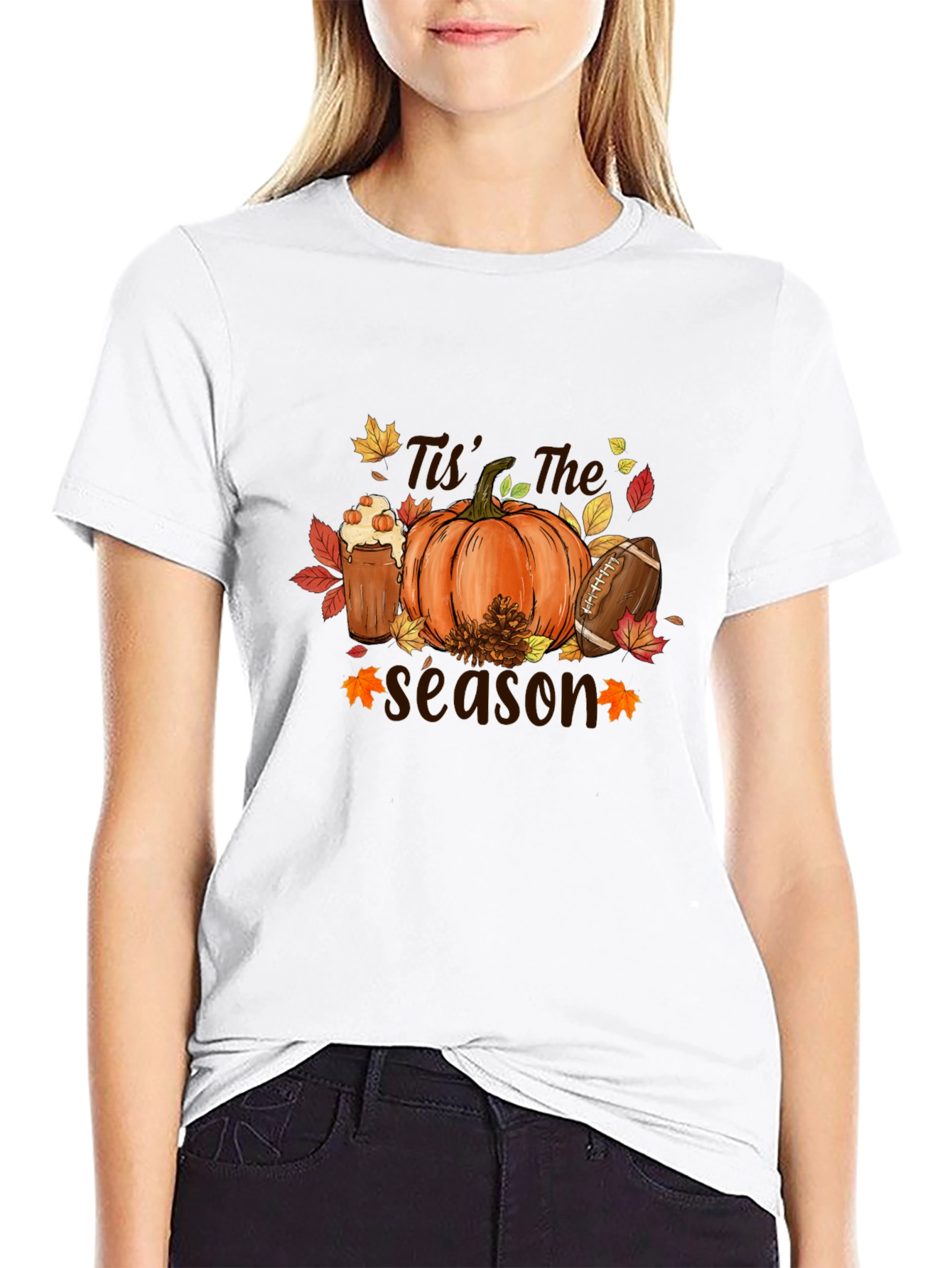 Black Fall Season T-Shirt view 9