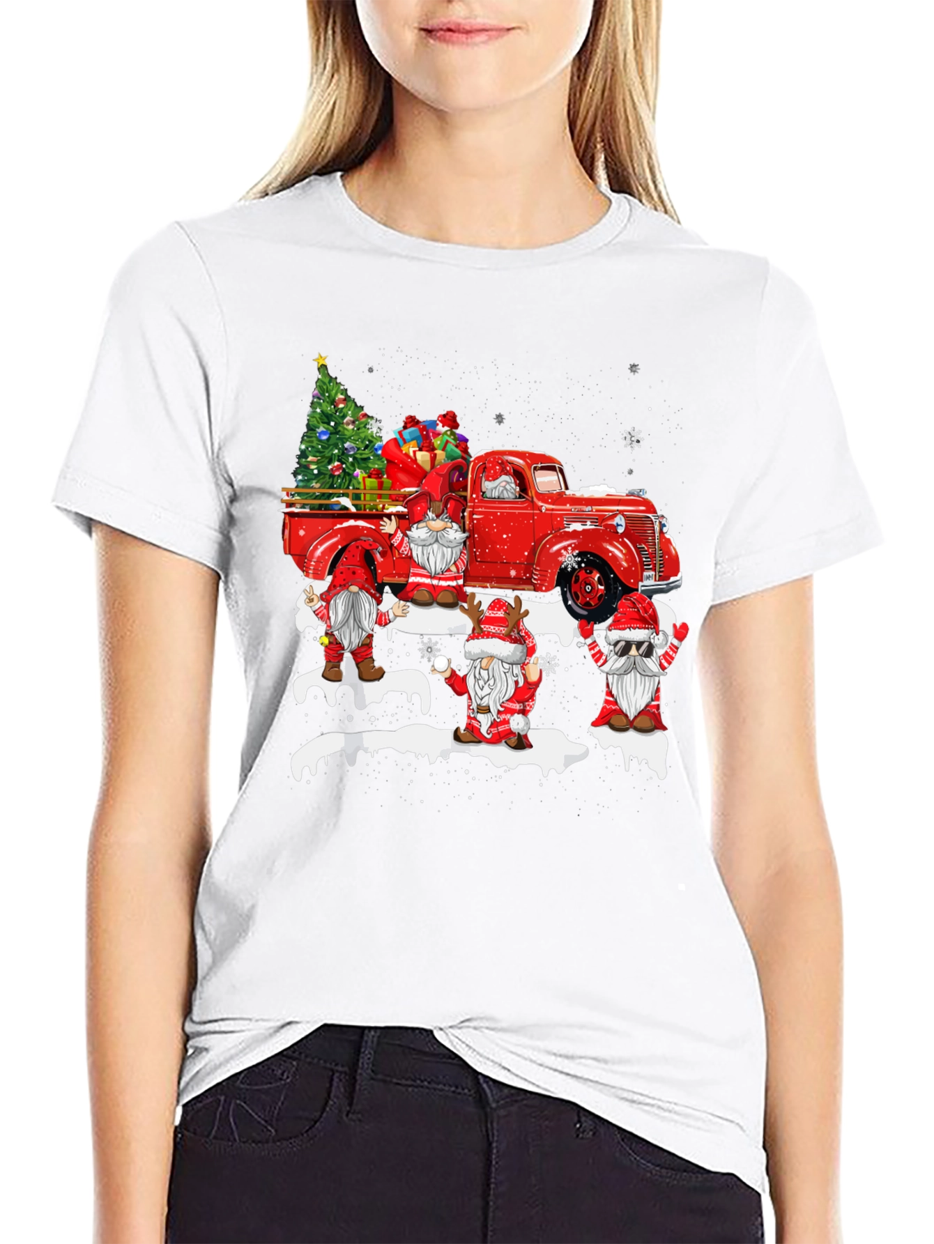 Christmas Gnome Truck T-Shirt - 9