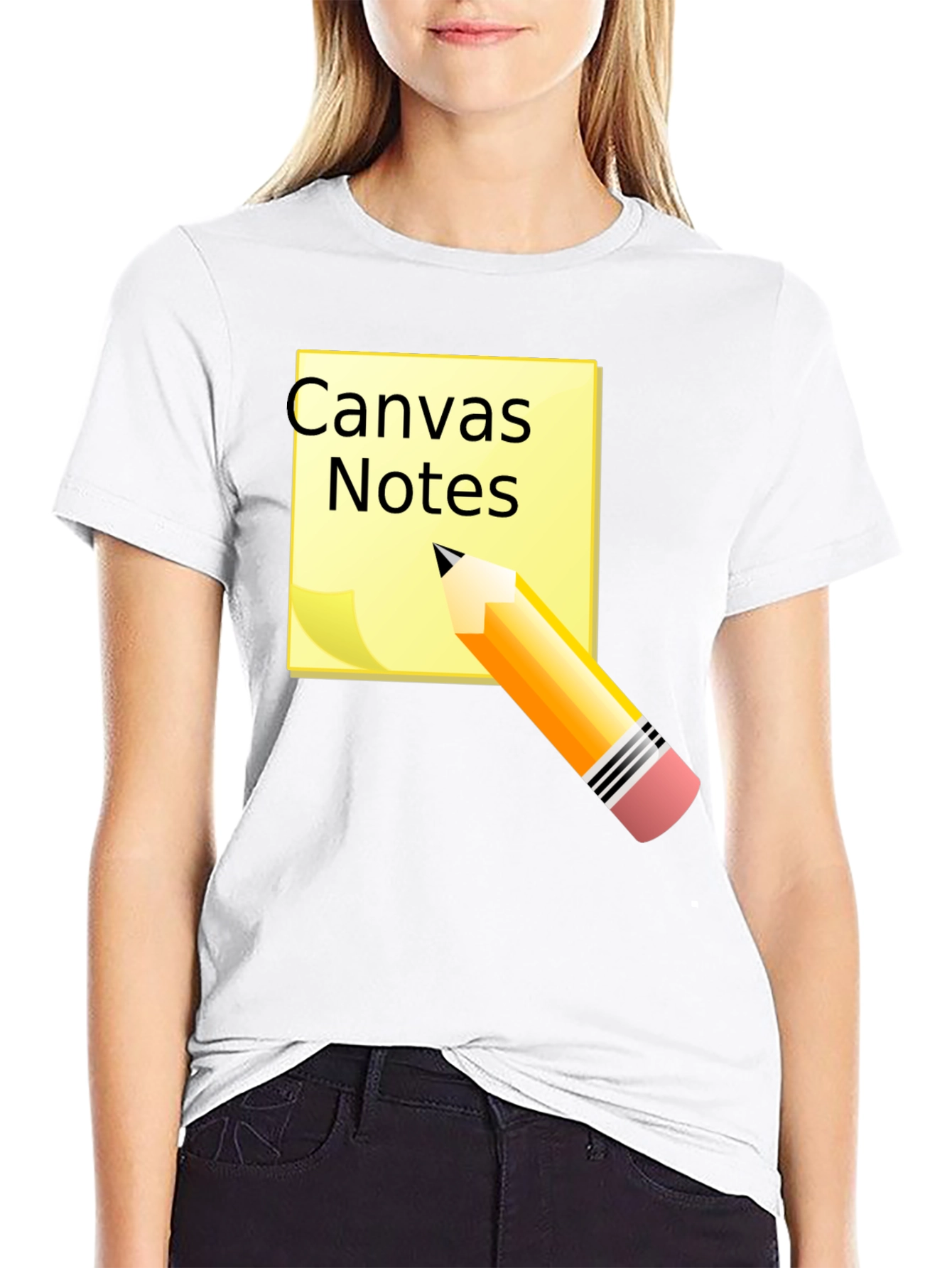 Black Canvas Notes Graphic Tee view 9
