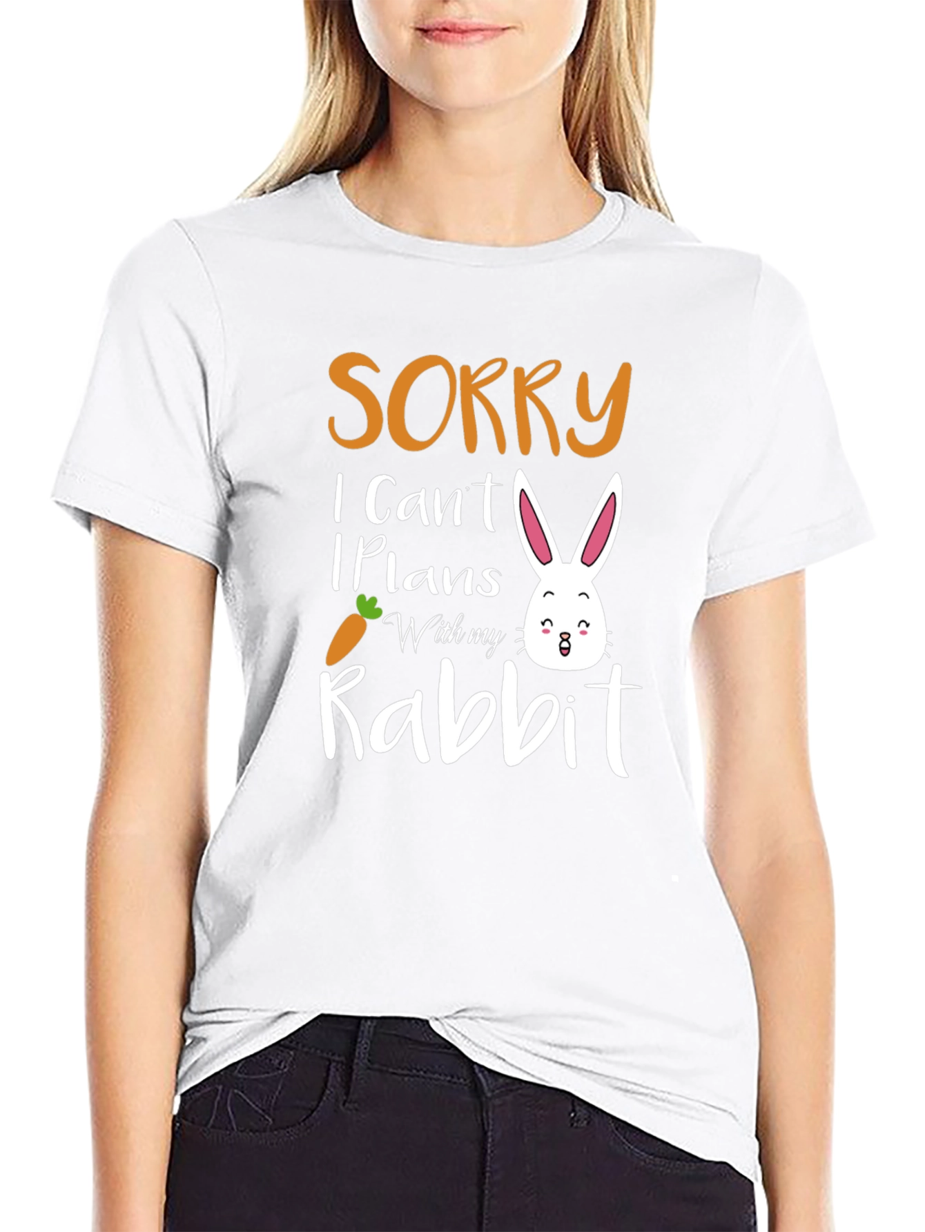 Funny Easter Bunny Sorry Rabbit Plans T-Shirt - 9