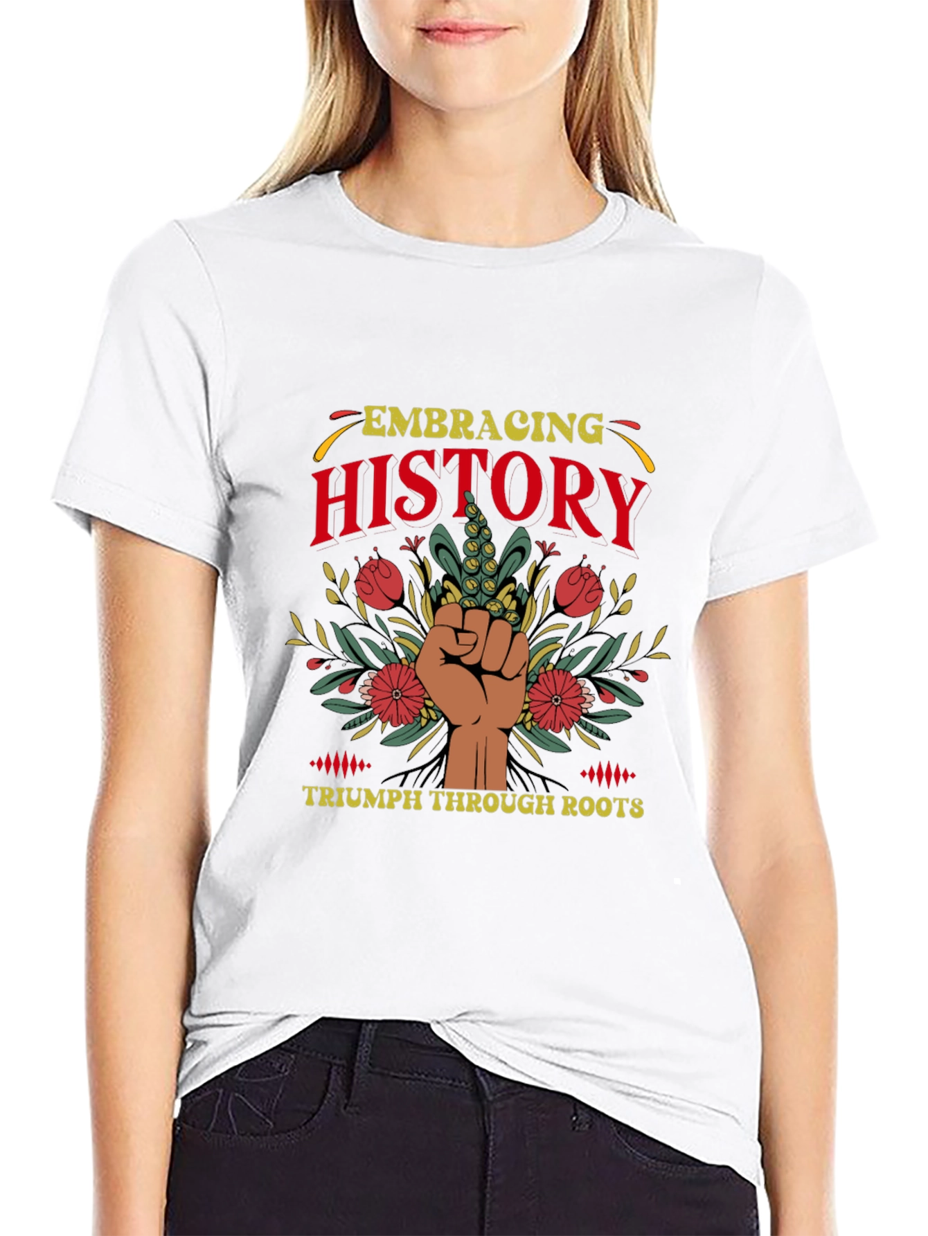 Black Embracing History Graphic Tee view 9