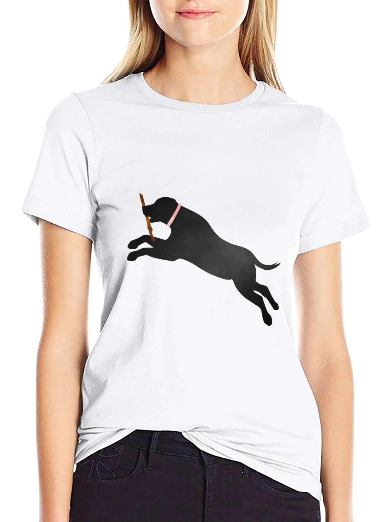 Black Dog Lover T-Shirt - Black Cotton Blend view 9