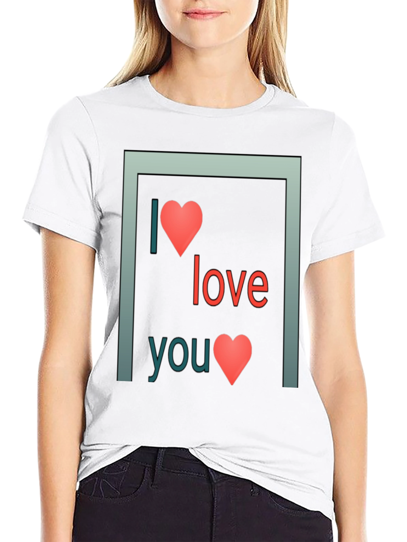 Black I Love You Graphic Tee - Black view 9