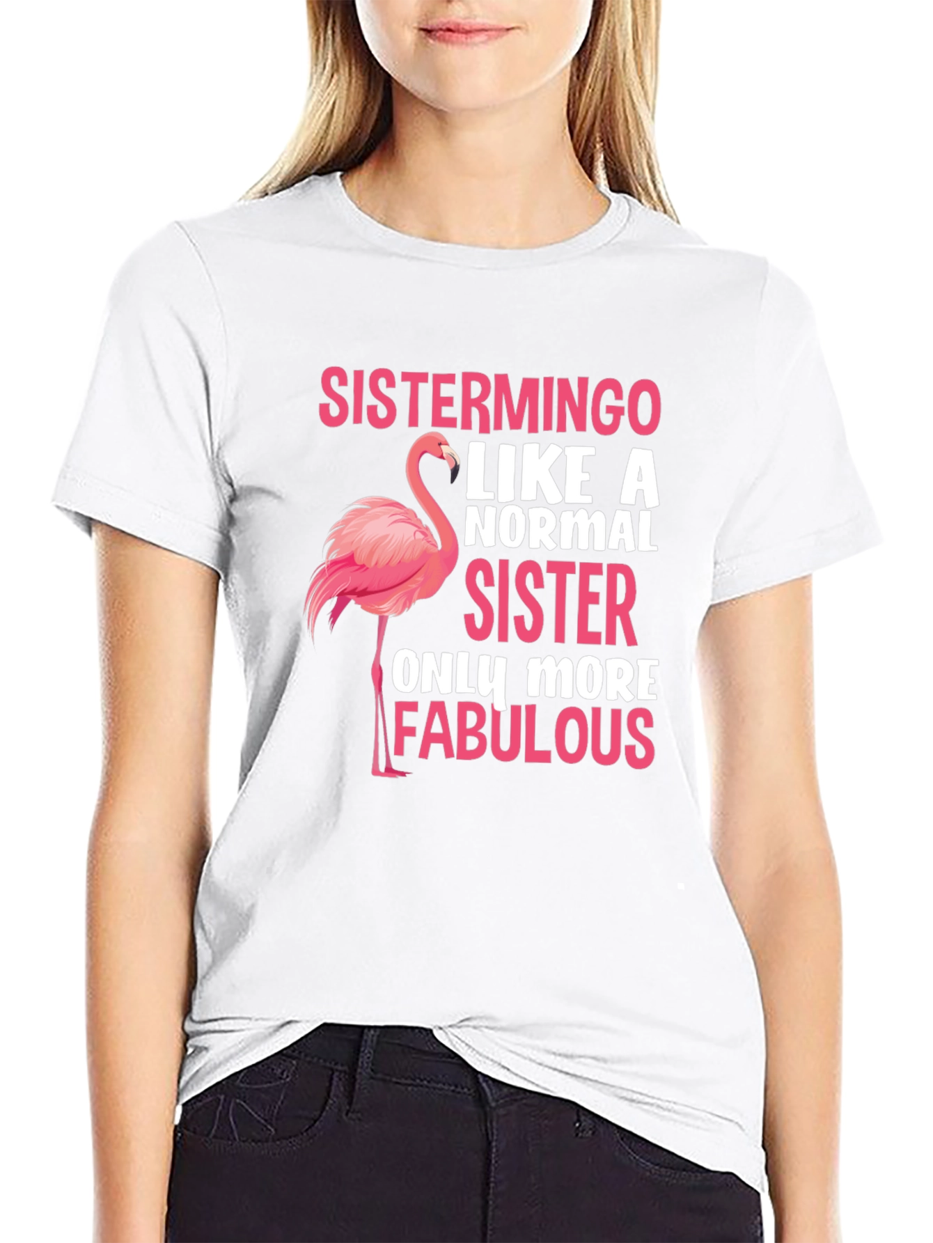 Sistermingo T-Shirt - Flamingo Sister Tee - 9