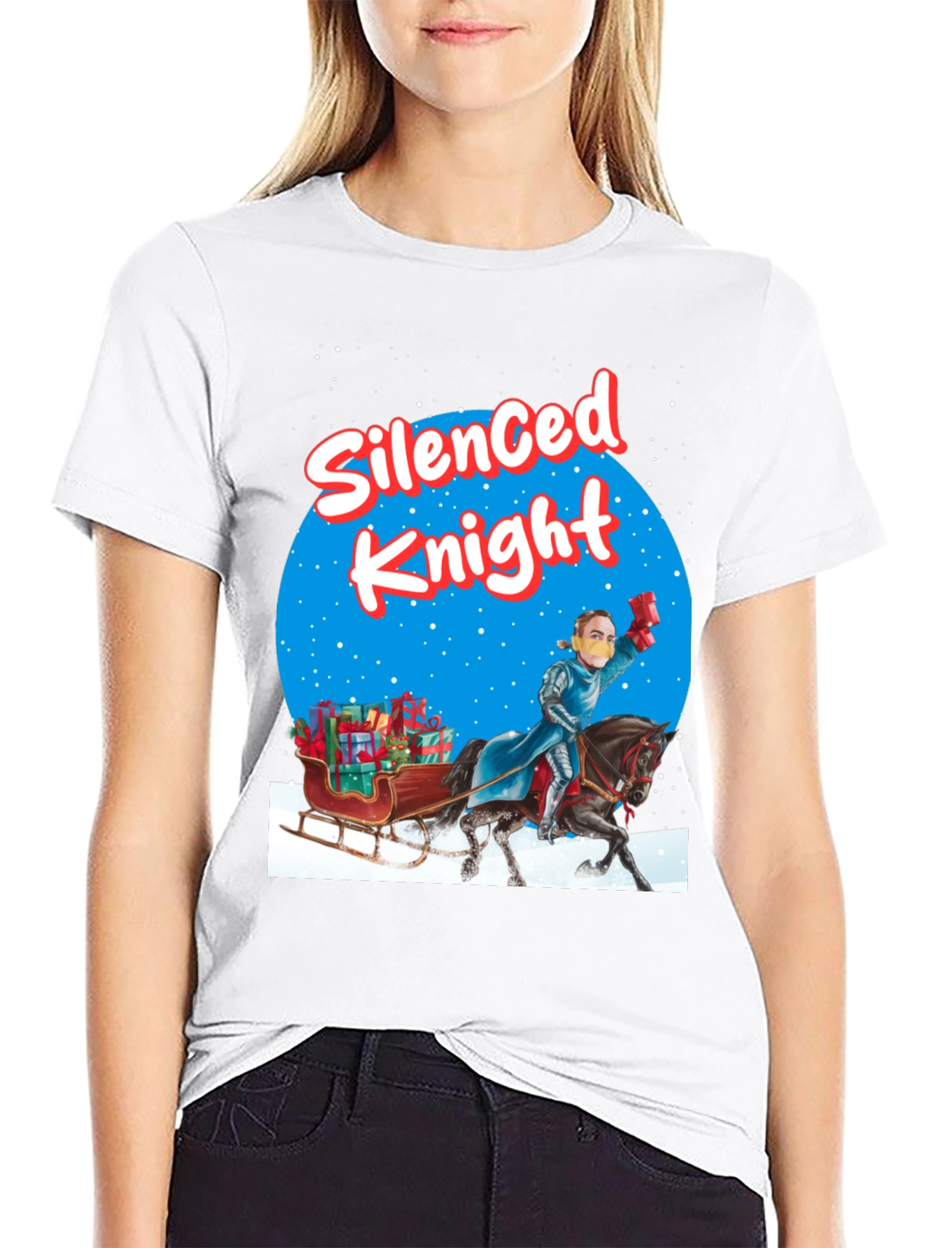 Black Silenced Knight Holiday T-Shirt view 9