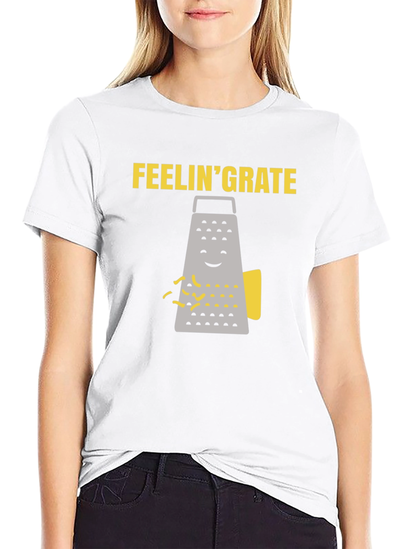 Black Feelin' Grate T-Shirt - Funny Cheese Grater Tee view 9