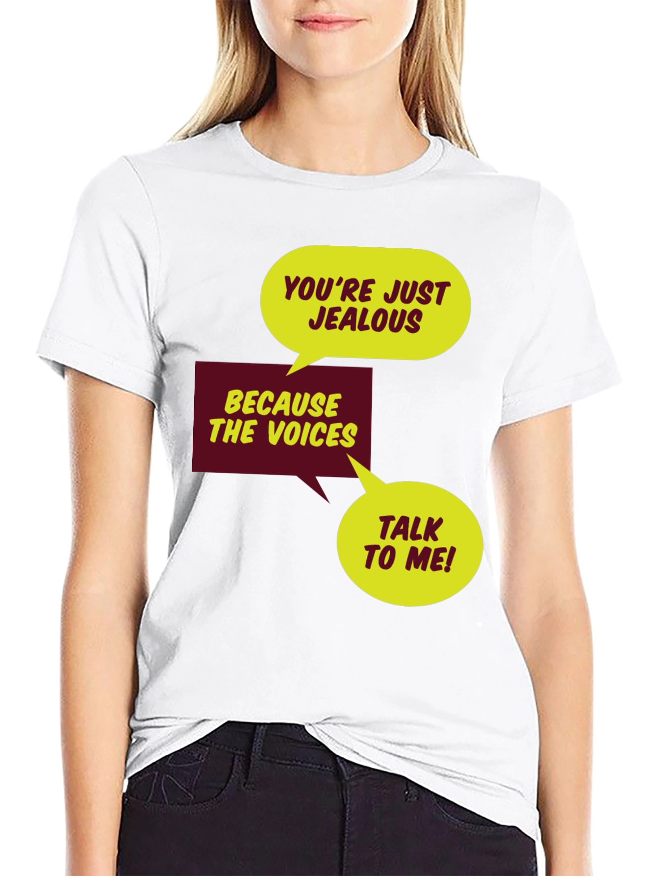Black Jealous Voices Graphic Tee - Black view 9