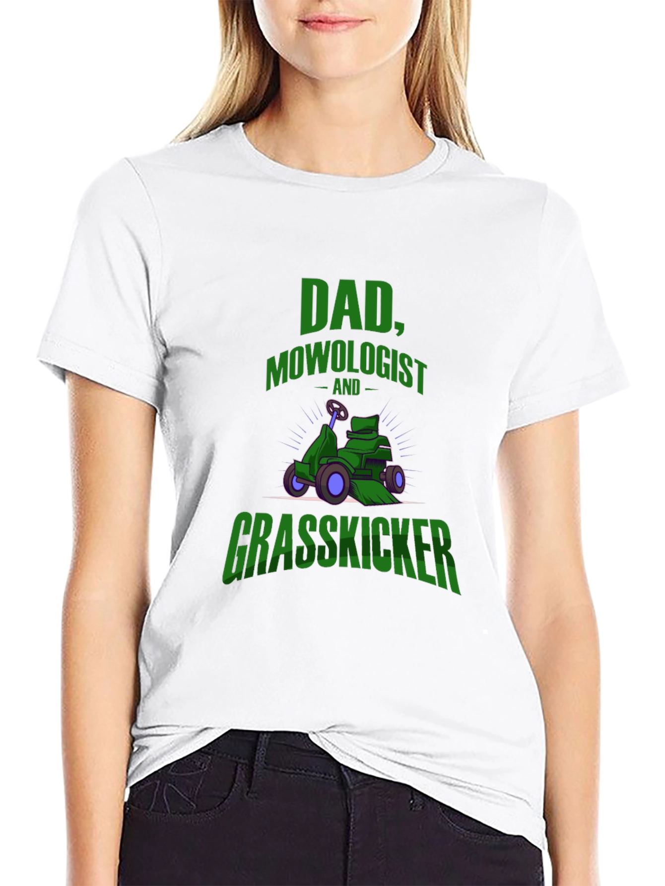 Dad Mowologist Grasskicker Graphic T-Shirt - 9