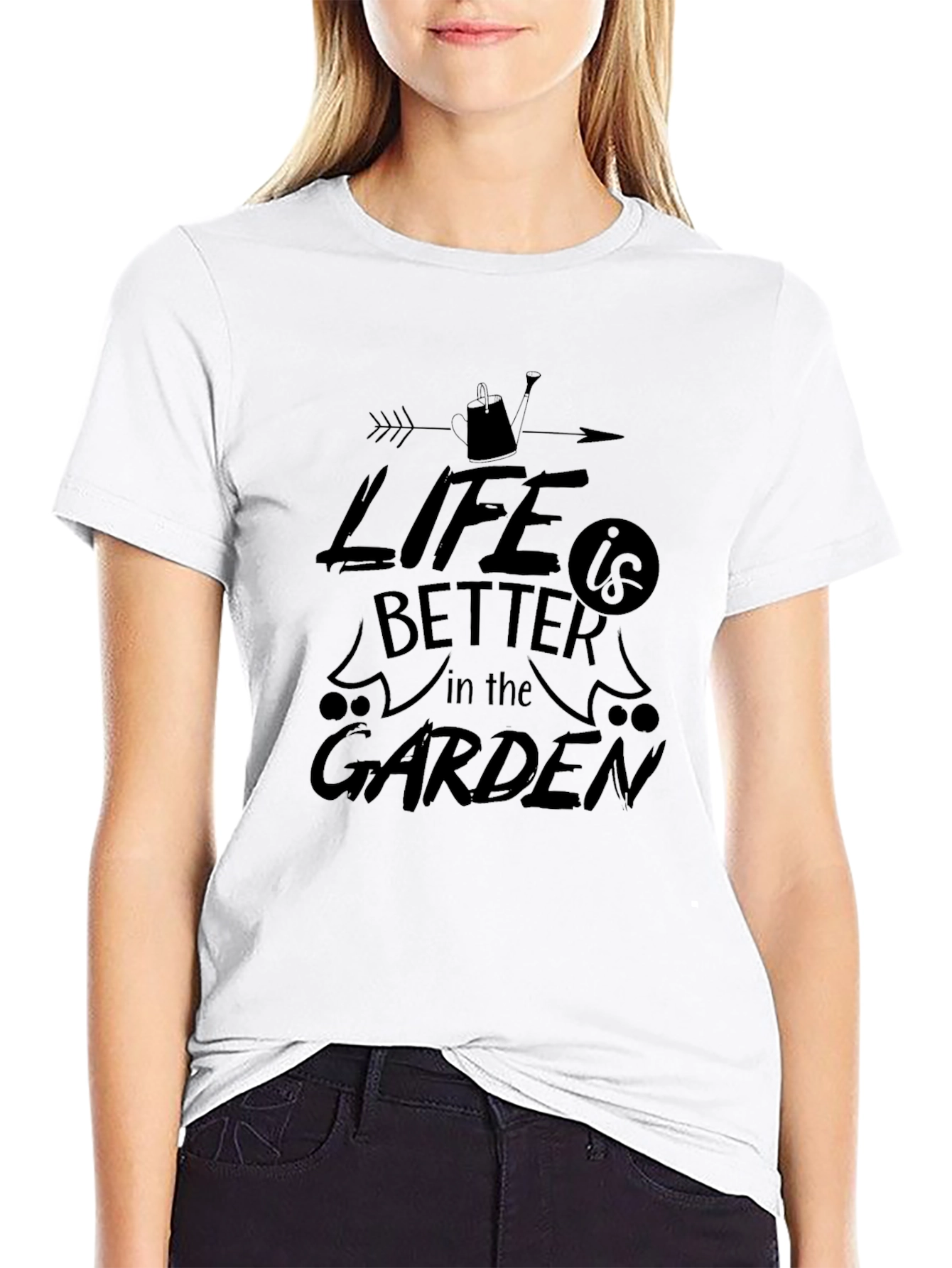 Black Life is Better in the Garden Black Tee view 9