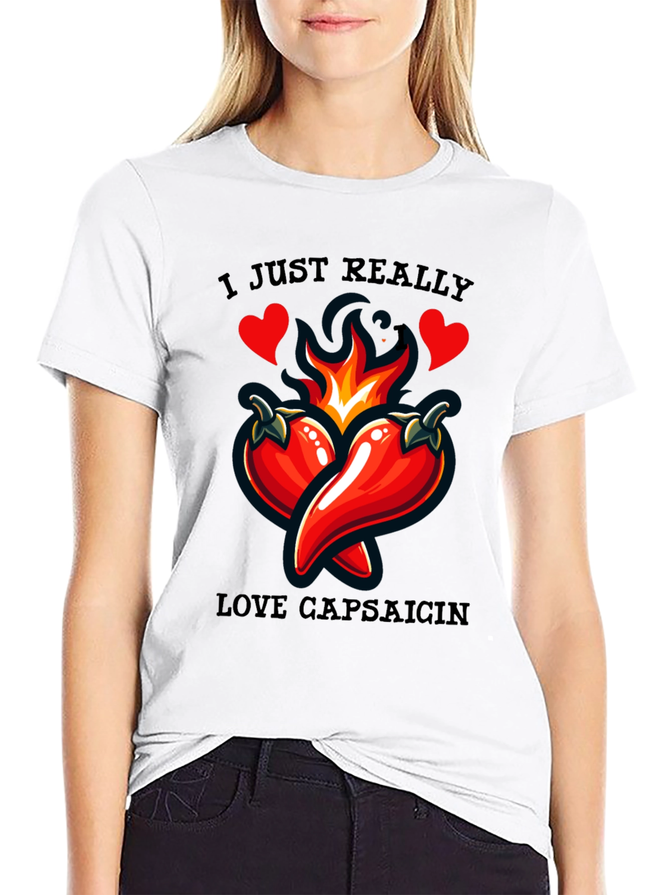 Spicy Love T-Shirt - Capsaicin Heart Design - 9