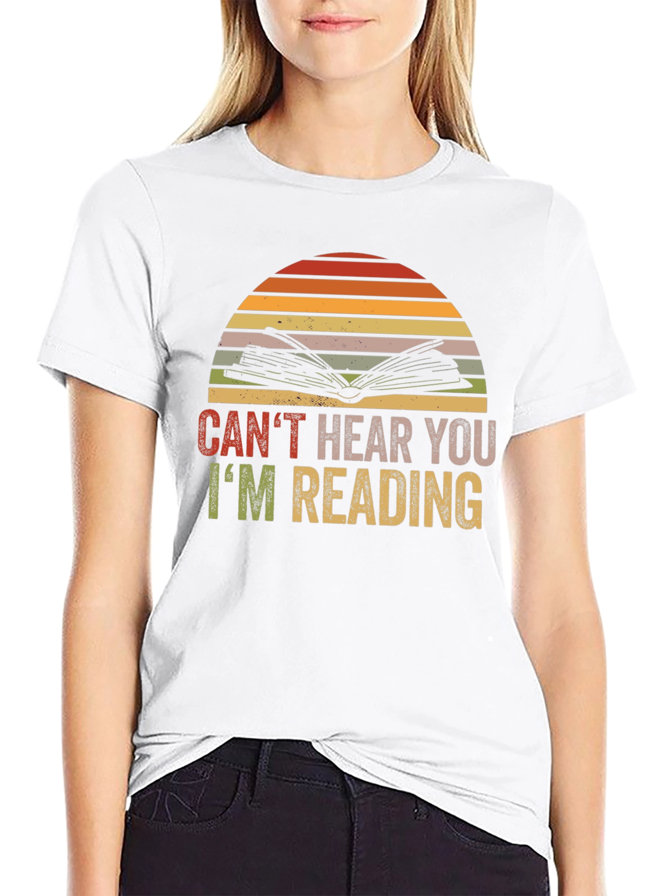 Black Can't Hear You I'm Reading T-Shirt view 9