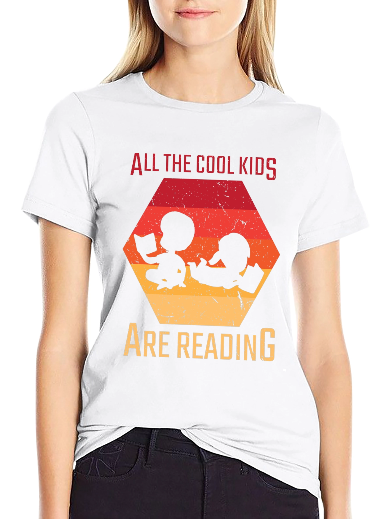 Black Cool Kids Reading Graphic Tee - Black T-Shirt view 9