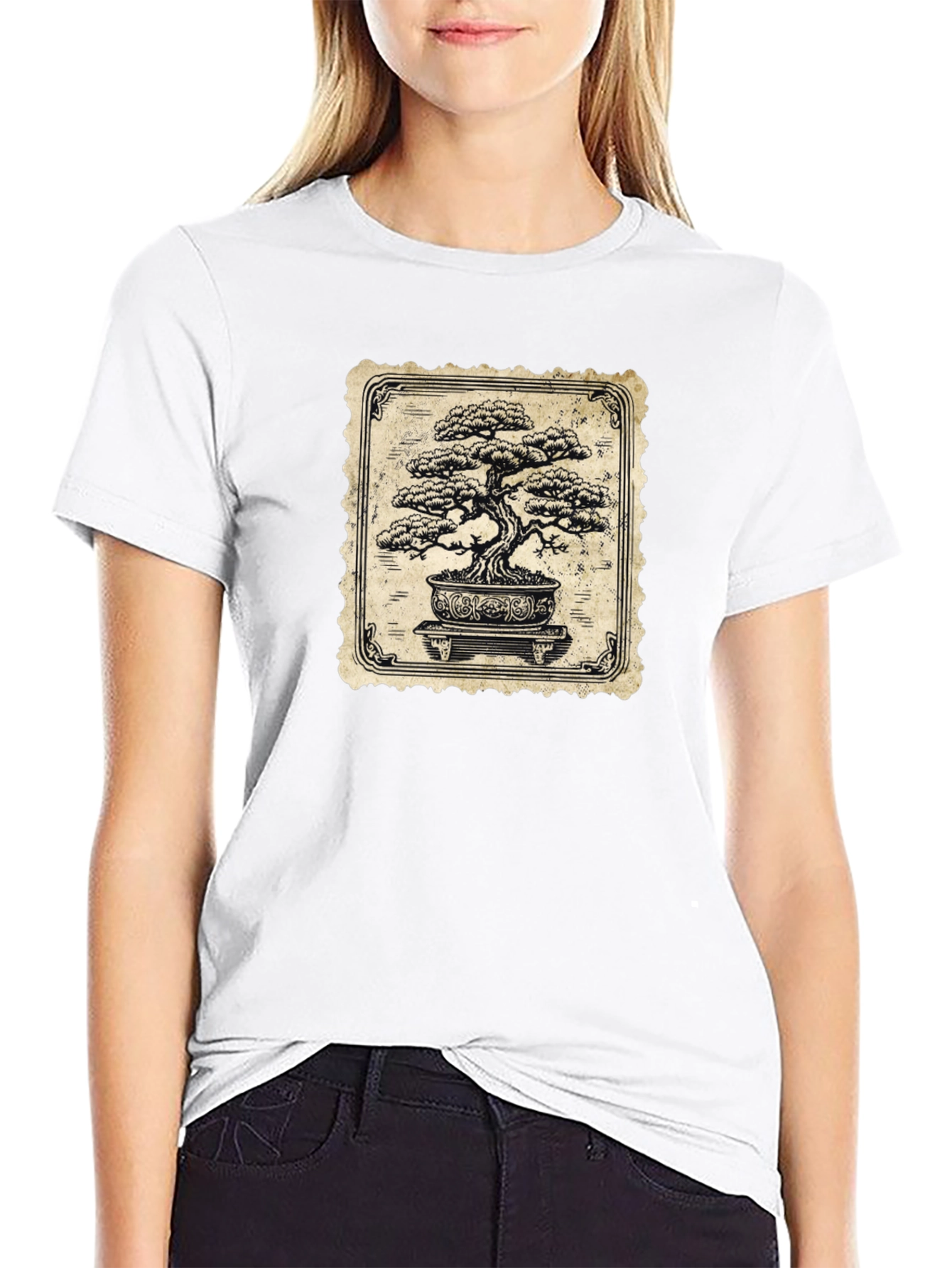Black Bonsai Tree Graphic Tee - Stylish & Unique view 9