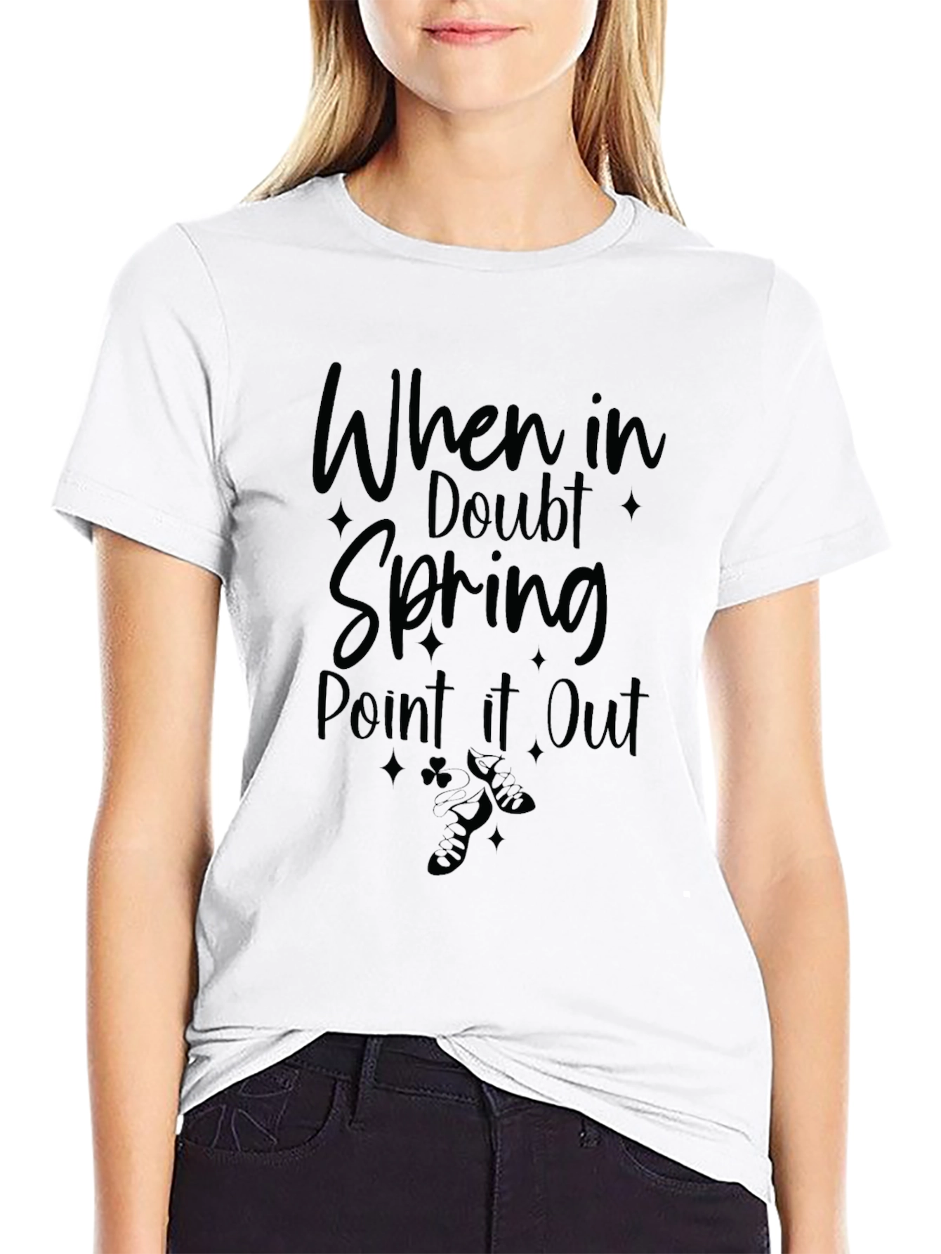 Black When In Doubt Spring Point It Out Black T-Shirt view 9