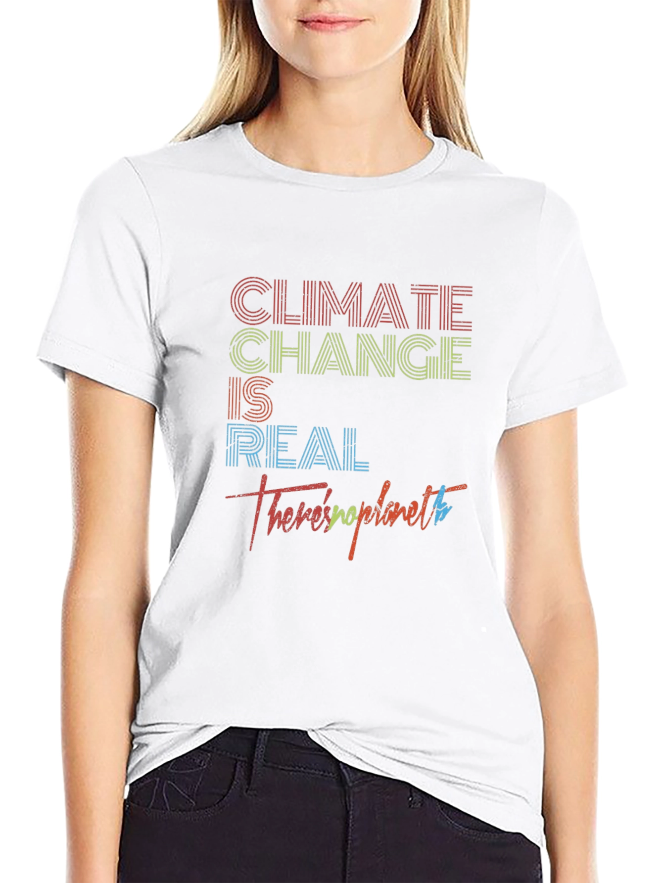Black Climate Change is Real Graphic T-Shirt view 9