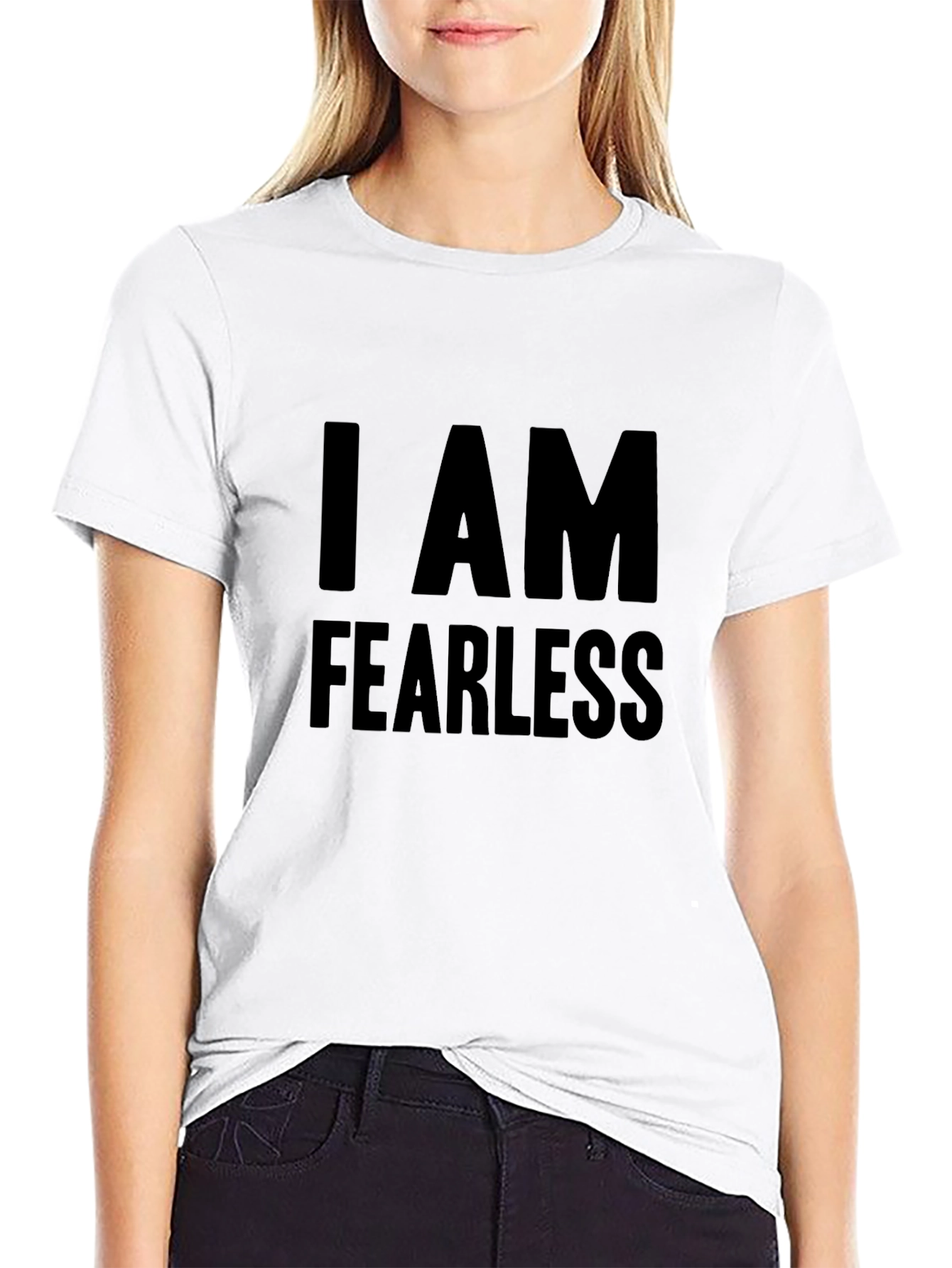 Black I AM FEARLESS Graphic Tee view 9