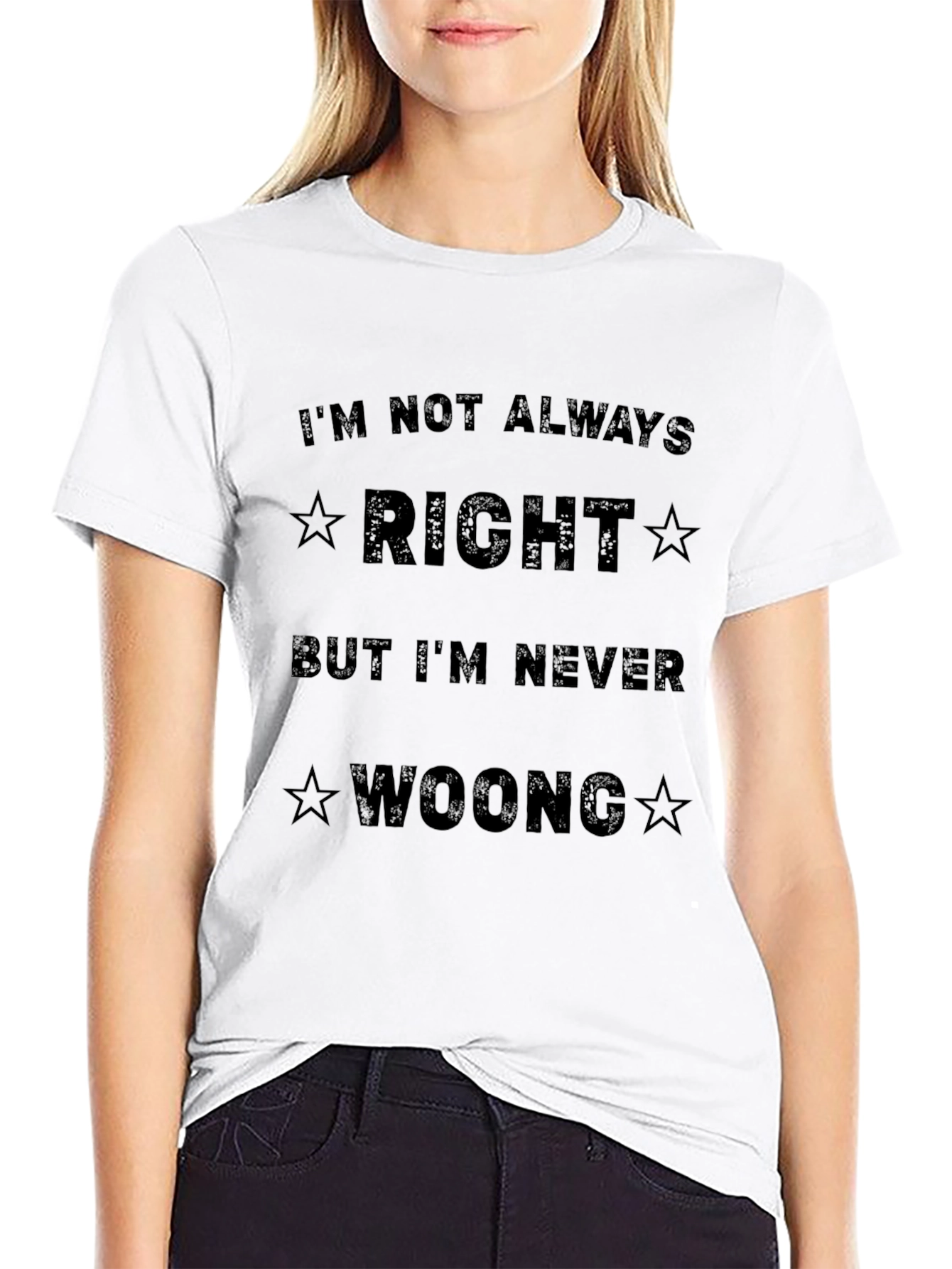 Black Funny Sarcastic T-Shirt - I'm Not Always Right view 9