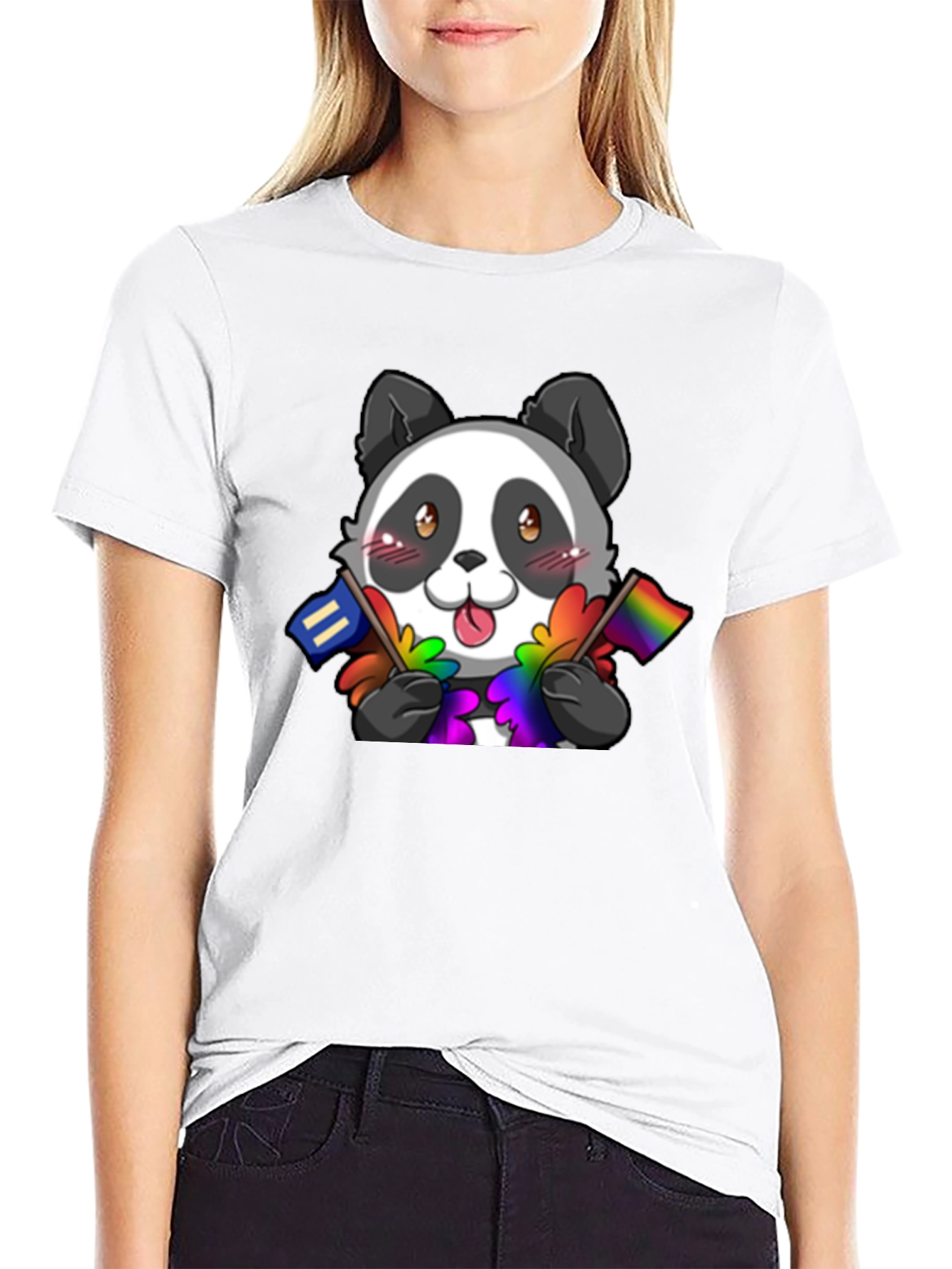 Black Pride Panda T-Shirt - LGBTQ+ Supporter Tee view 9