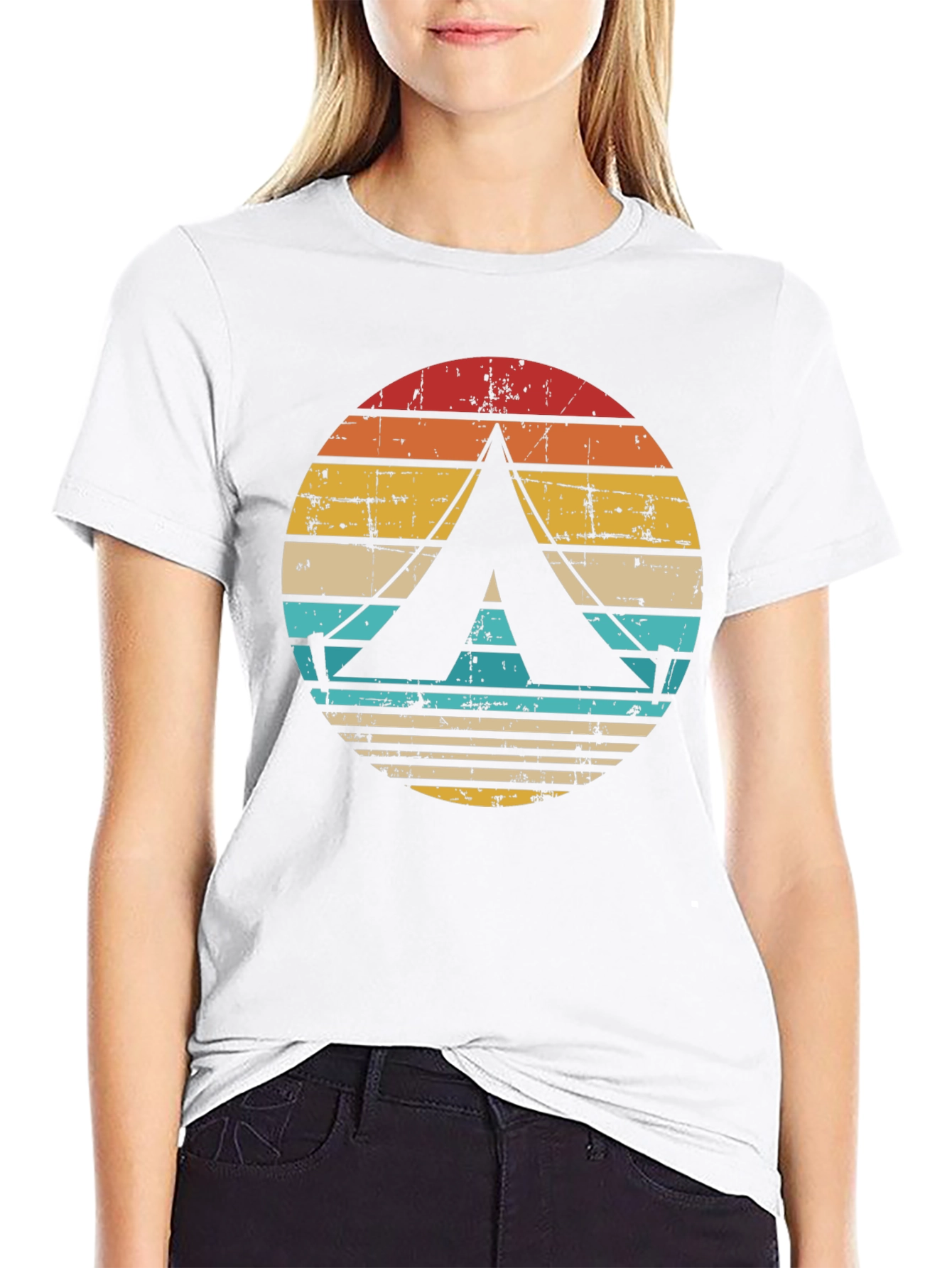 Black Vintage Camping Tent Graphic Tee view 9