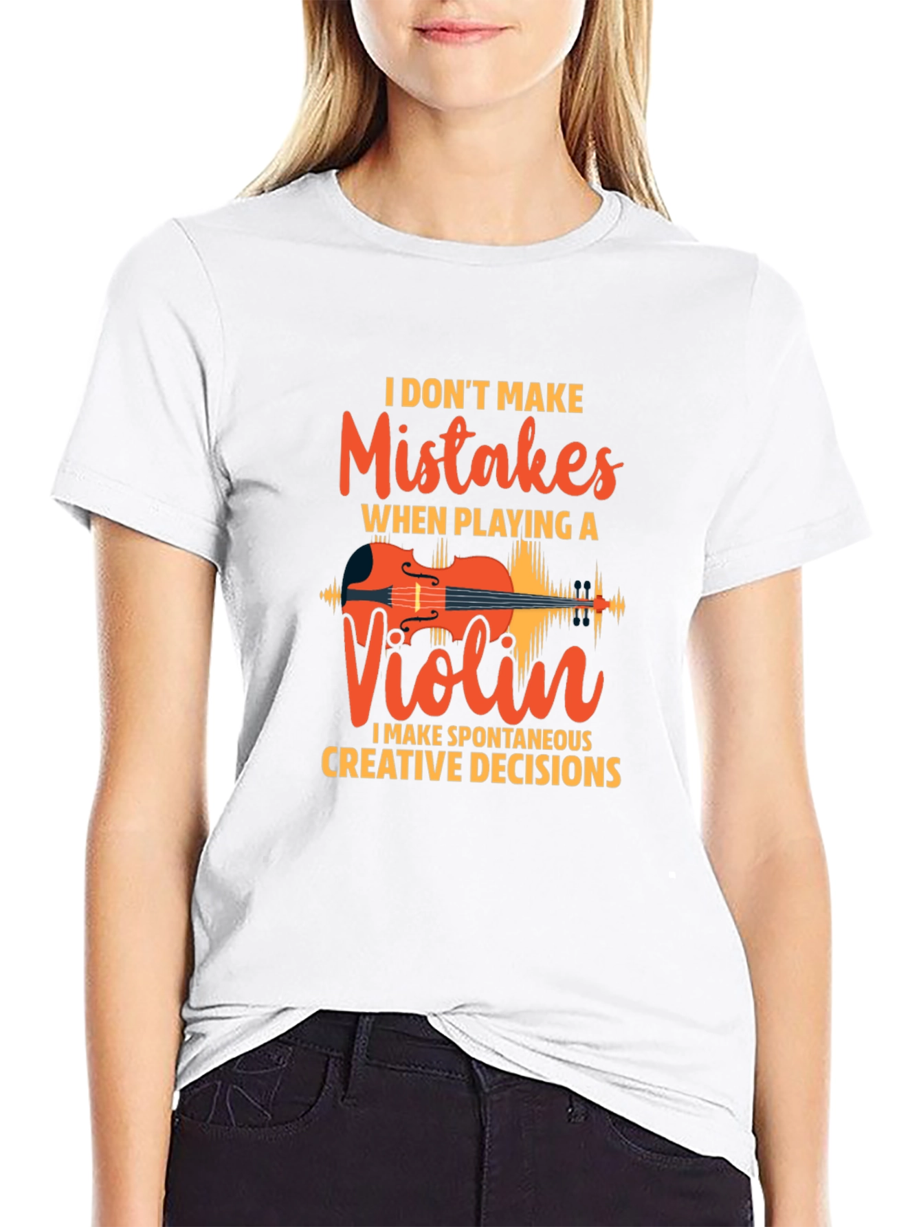Black Violin Player T-Shirt - Humorous Music Lover Tee view 9