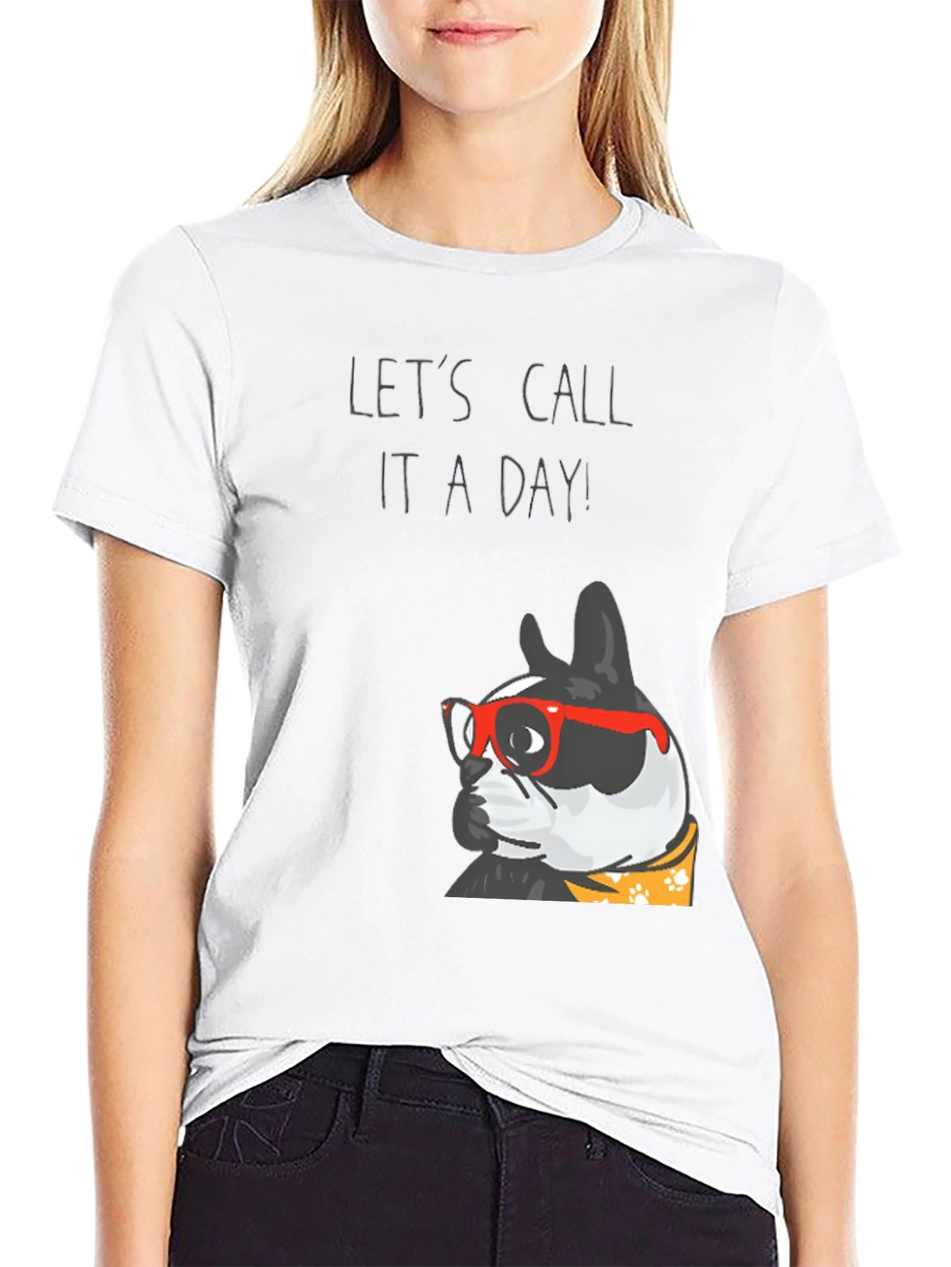 Black Let's Call It A Day Dog T-Shirt view 9