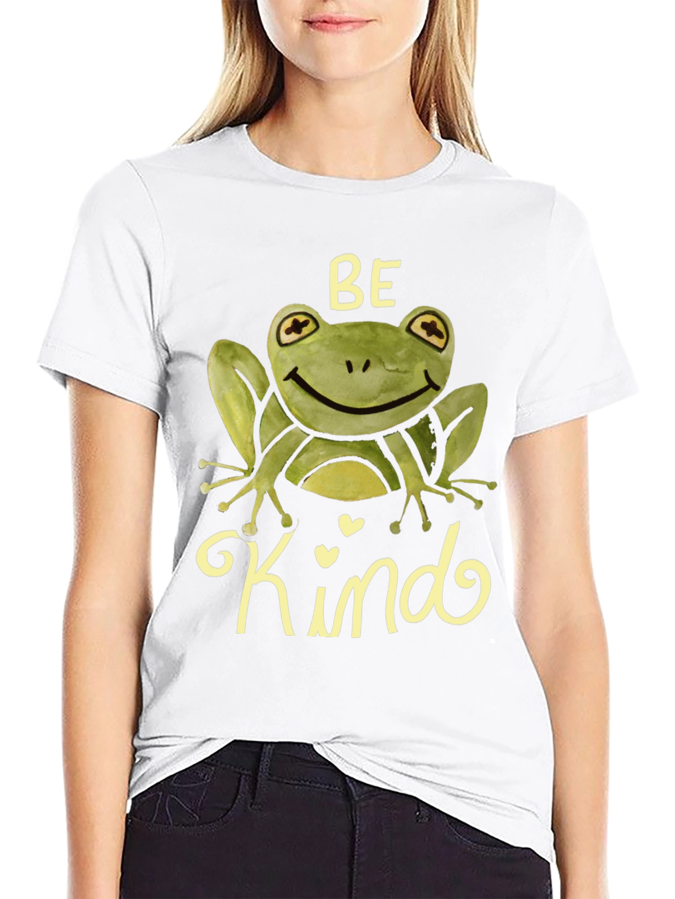 Black Be Kind Frog T-Shirt - Cute Graphic Tee view 9