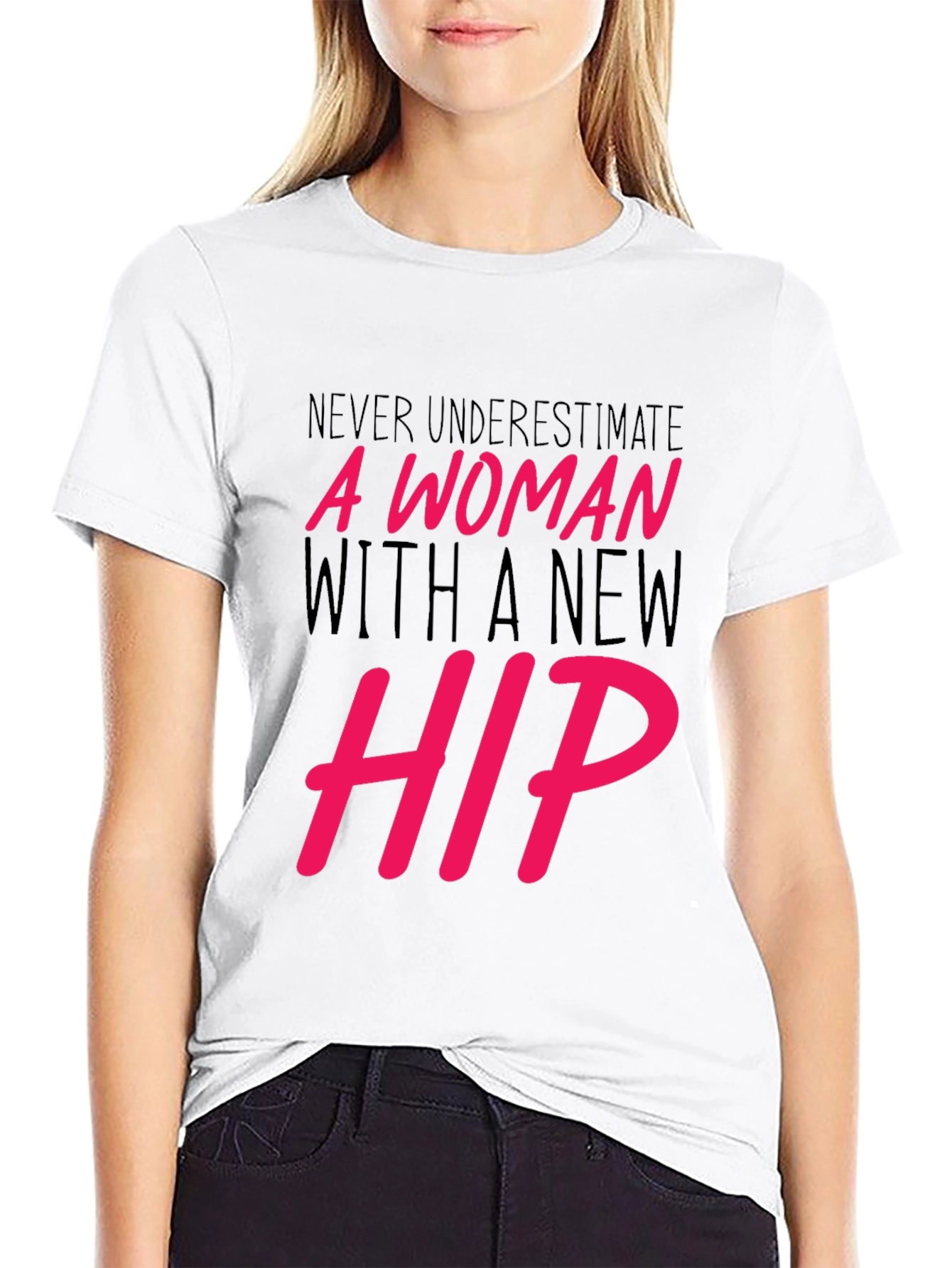 Black New Hip Woman Graphic Tee - Empowering Statement Shirt view 9
