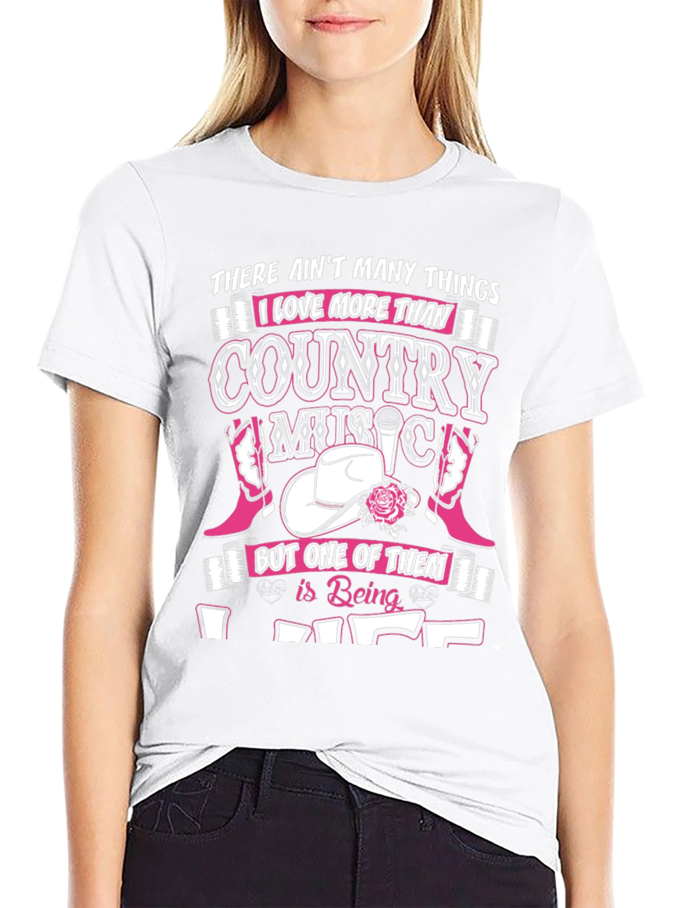 Black Country Music Lover Black T-Shirt view 9